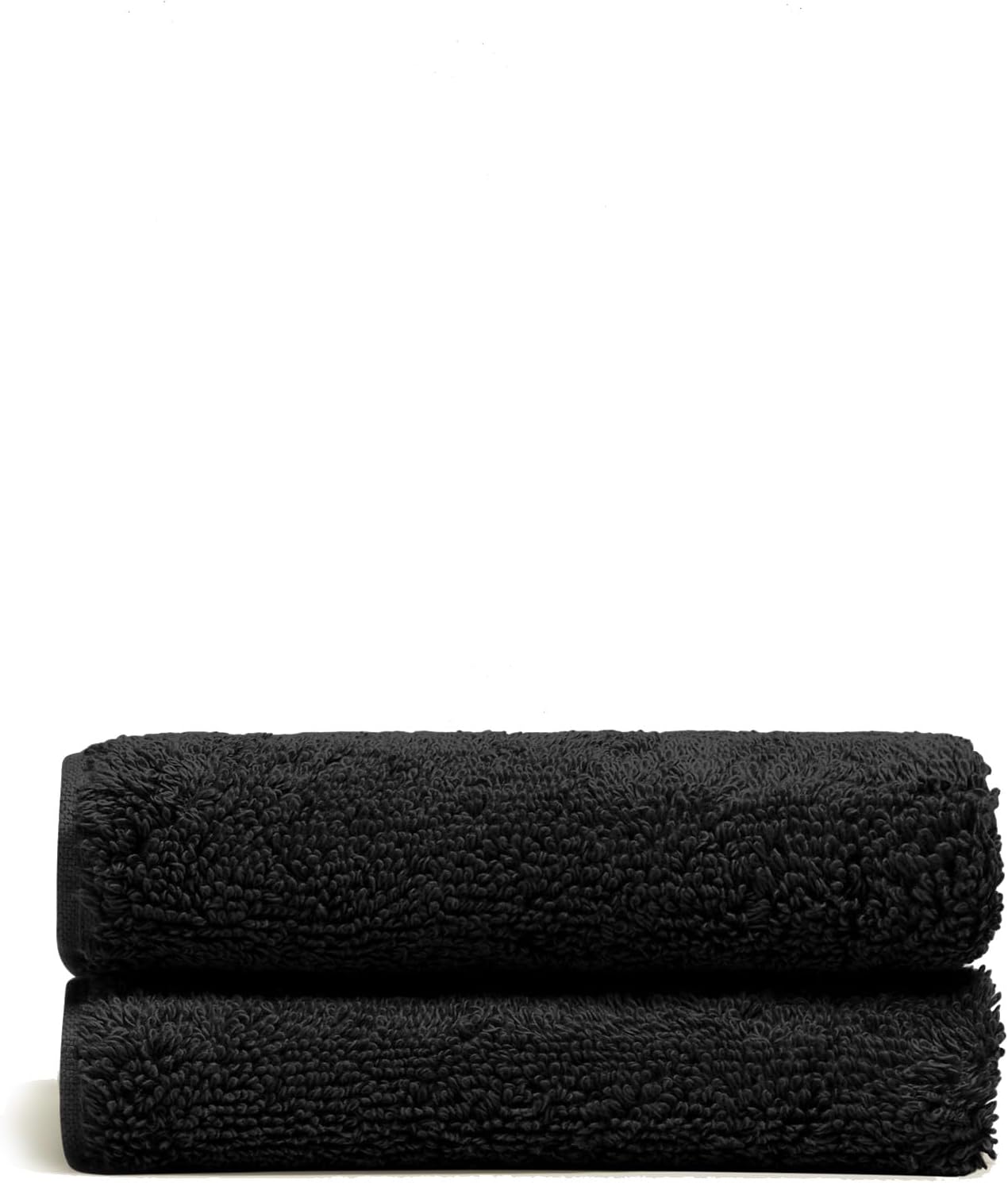 Italic Ultraplush 100% Australian Cotton Washcloths - Set of 2 Luxury Plush Face Wash Cloths, Soft and Absorbent 800 GSM for Bathroom, Spa, Gym, Face and Body (Black)