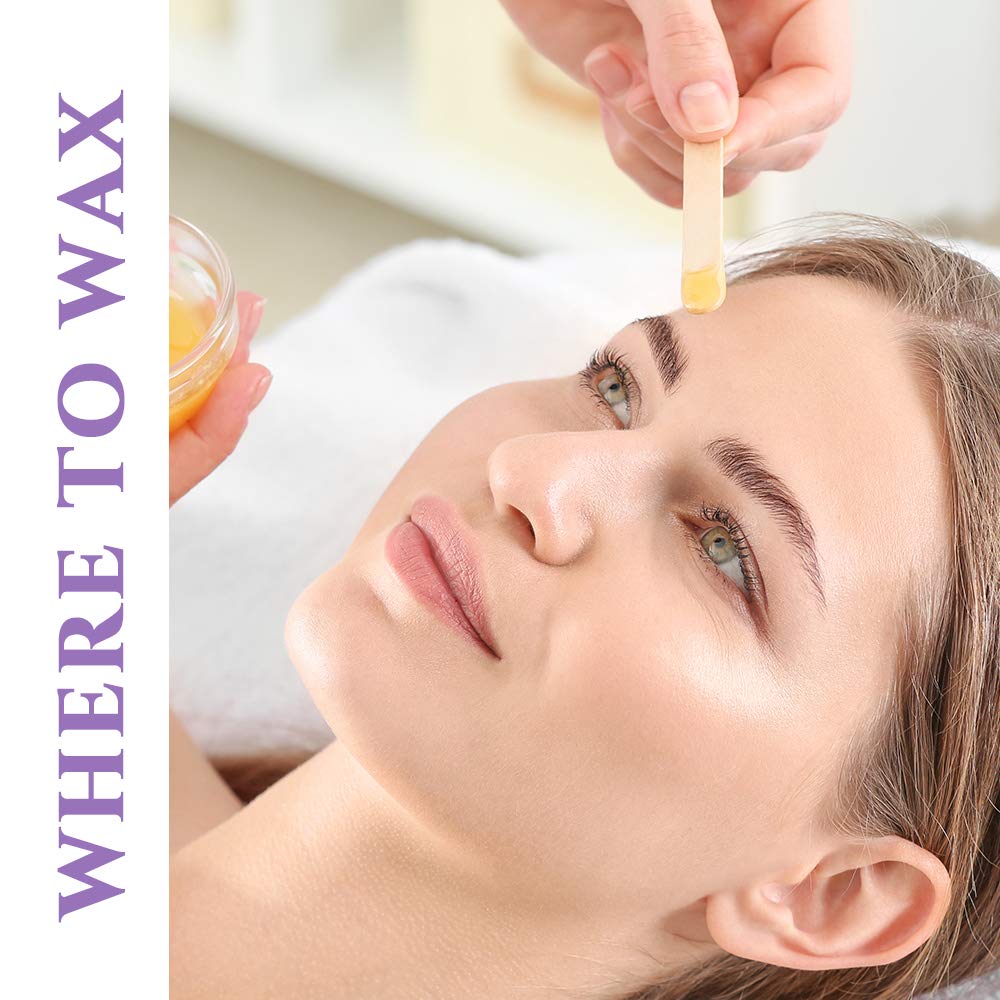 Satin Smooth Wax Sticks for Hair Removal – Contour Wax Applicator Sticks Wooden Waxing Stick Spatulas for Eyebrows & Facial Waxing, 200 ct, 2 Pack