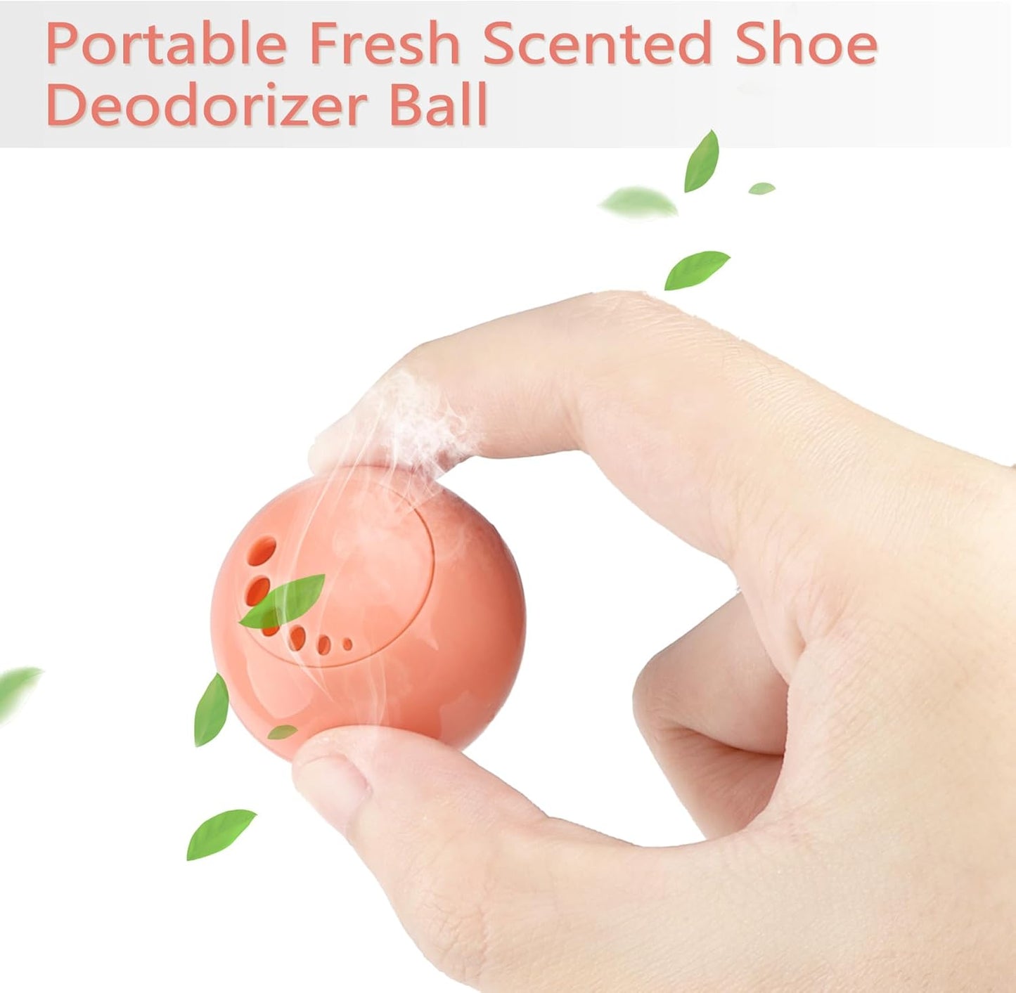 Knixmax Shoe Deodorizer Balls, Boot Deodorizing Shoe Odor Eater Ball Sneaker Deodorants, Gym Bags Lockers Car Air Fresheners, 6 Packs Peach Pink