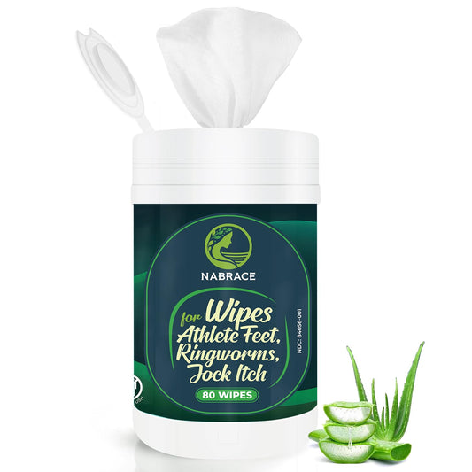 Body Wipes - Curing and Soothing Skin, Alcohol-Free, Non-Toxic, Medicated Wipes Formula for Athlete Feet, Jock Itch, Ringworms. Rinse-Free Gym Wipes for Men and Women - 80 Wipes