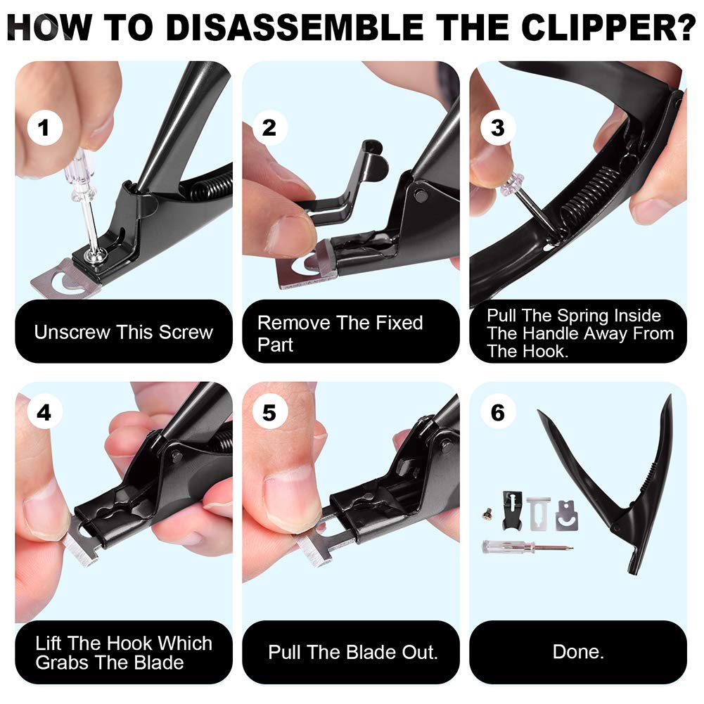 Black Premium Adjustable Stainless Steel Artificial Acrylic Fake False Nail Tip Clipper Cutter Trimmer Manicure Pedicure Sharp Blade Clip Tool For Salon Home Nail Art Beauty Design DIY