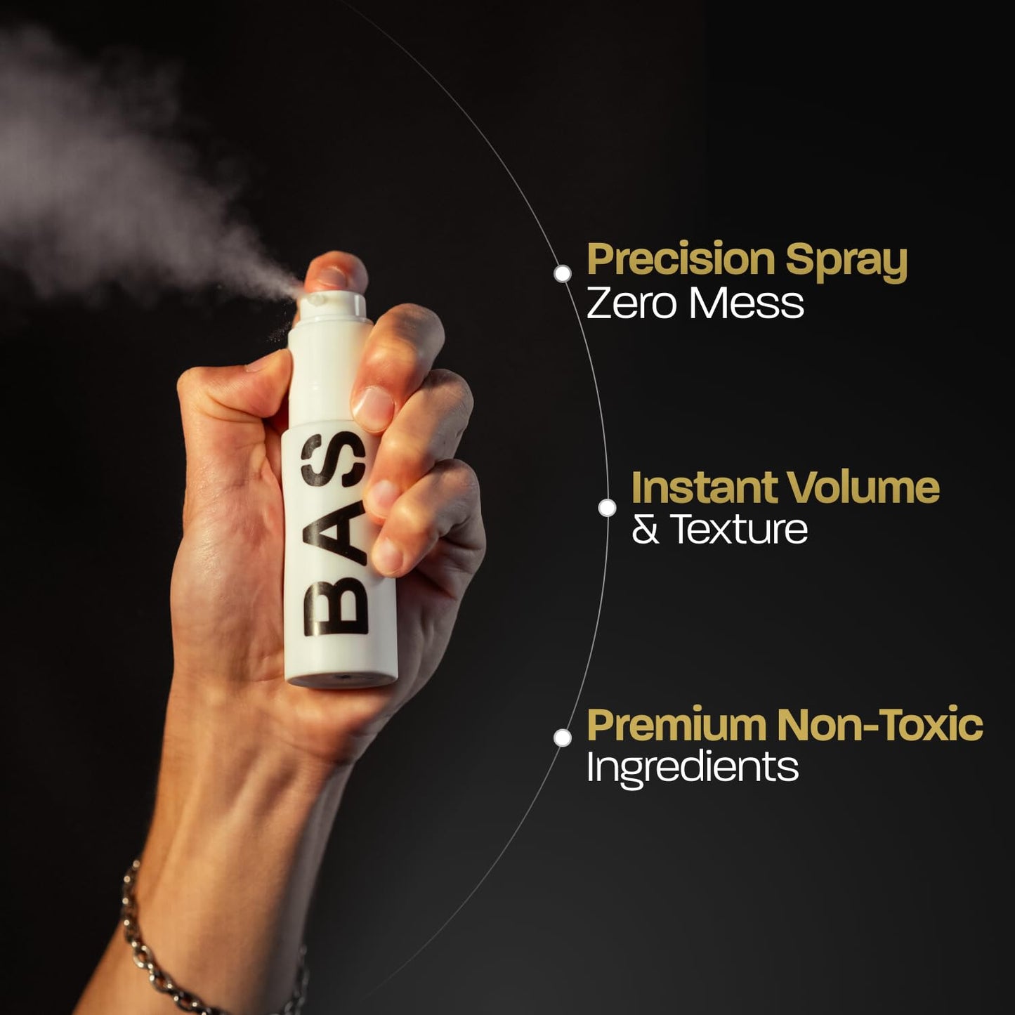 BASED Hair Texturizing Powder, Lightweight & Volumizing Hair Styling Powder with Matte Finish, Add Texture to Hair with Medium Hold, Best for Short to Medium Hair, (1.69oz Bottle, Pack of 3)