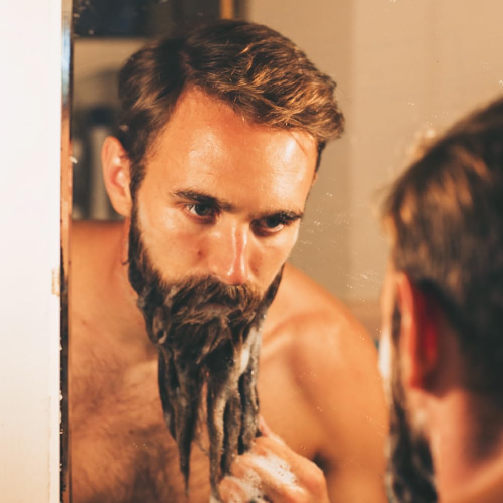 ZEUS Beard Shampoo, Cleansing & Moisturizing with Green Tea & Natural Ingredients to Soften - 8 oz. (Made in USA) Vanilla Rum