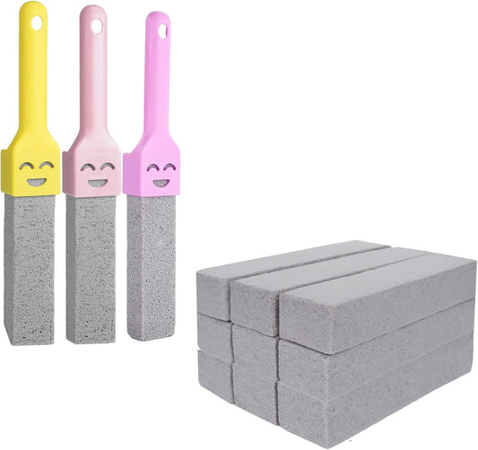 12 Pack Pumice Stone for Cleaning,Toilet Pumice Stone with Handle Stain Remover,Toilet Bowl Bathroom Pool Griddle Grill Stove Bathtubs Kitchen Sink Cleaners
