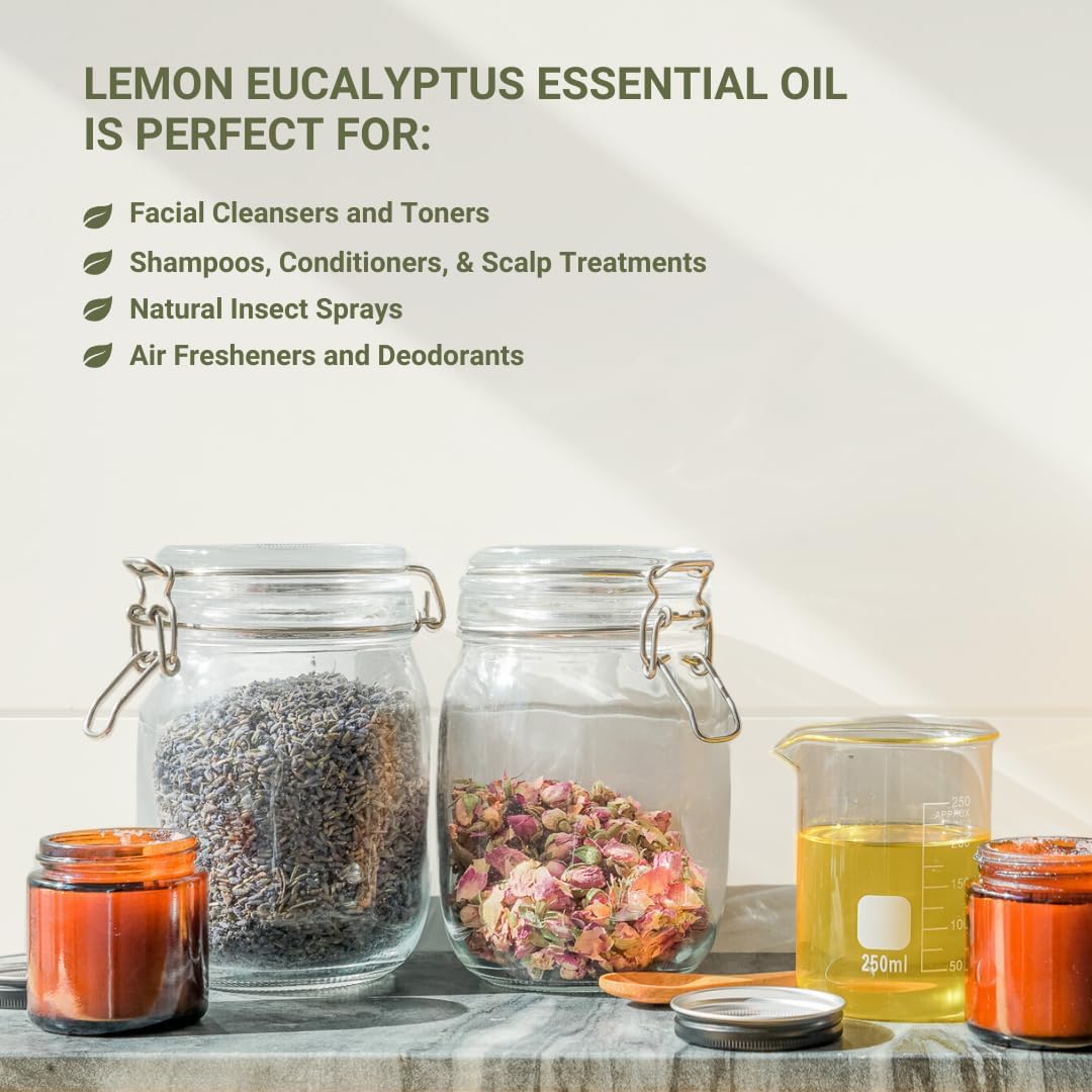 Lemon Eucalyptus Oil by Eucaliptus from Brazil - Essence of Lemon Eucalyptus (8 oz)