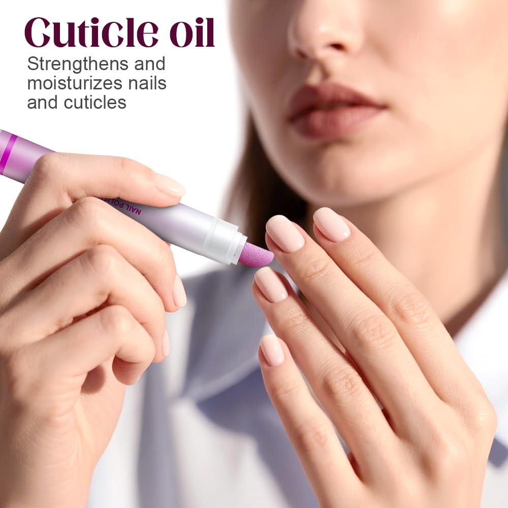 Upgrade 3-in-1 Nail Care Pen, 2025 Cuticle Pusher with Ceramic Tip for Hangnails, Dry & Damaged Nails, Nail Cuticle Remover Pens, for Moisturize Strengthen Nails (1 PC)