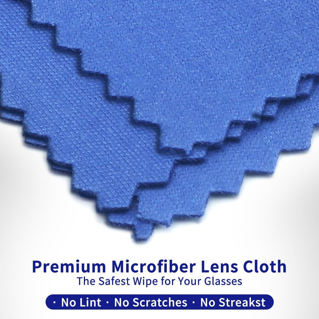 20 Pack Microfiber Glasses Cleaning Cloths - Glasses Wipes Ultra Soft & Reusable Eyeglass Lens Cleaner for Eyeglasses, Cameras, Phones