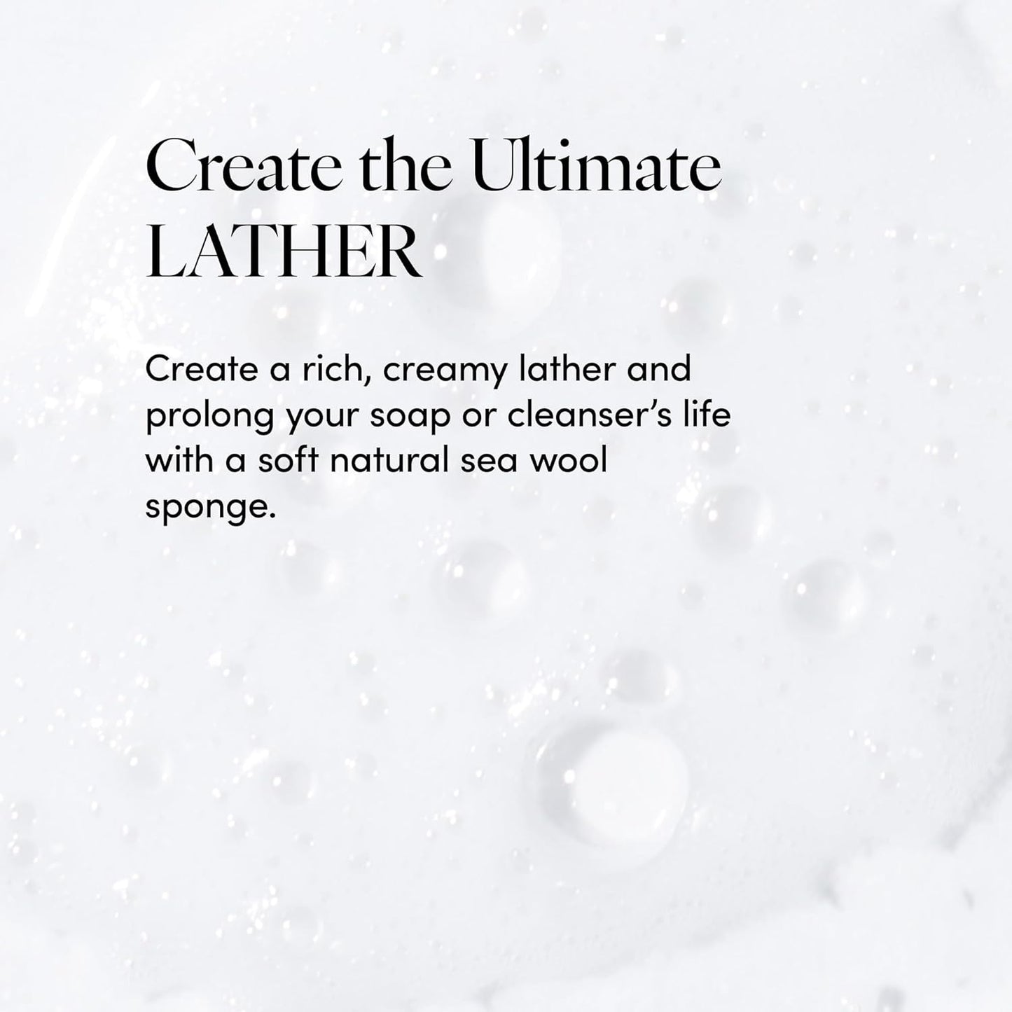 LATHER - Natural Sea Wool Sponge, 5-6" - Organic Exfoliating Body Scrubber - Soft, Gentle Cleansing - Hypoallergenic - All Skin Types - Florida Natural Loofah Sponge - Cruelty Free - Beauty & Skincare