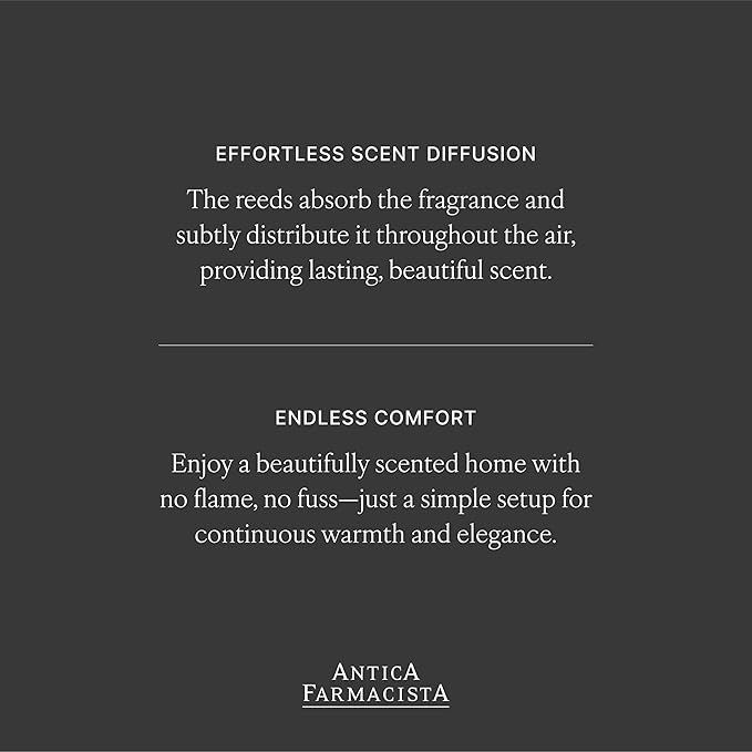 Antica Farmacista Home Ambiance Diffuser - Long-Lasting Reed Scent Diffuser - Luxury Room Freshener Gift - Warm White, 16.9 fl oz