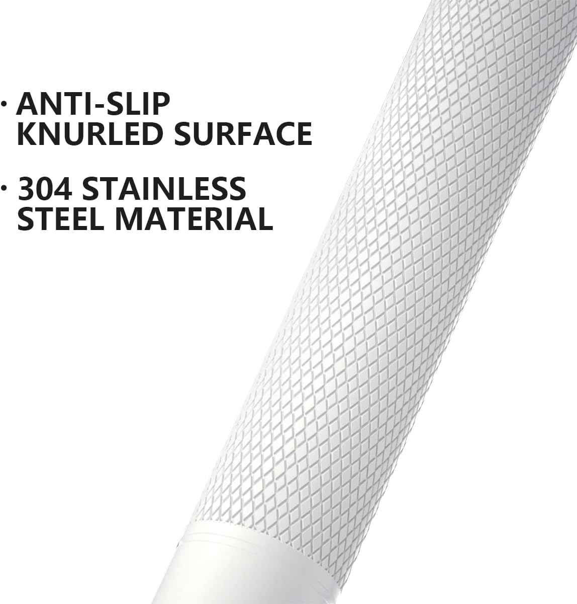 32 Inch Anti Slip Shower Grab Bar Oil Rubbed White 1.25" Diameter, Munzong Bathroom Grab Bar, Knurled Bathroom Balance Bar,Safety Hand Rail Support Handicap Elderly Senior Assist Bath Handle