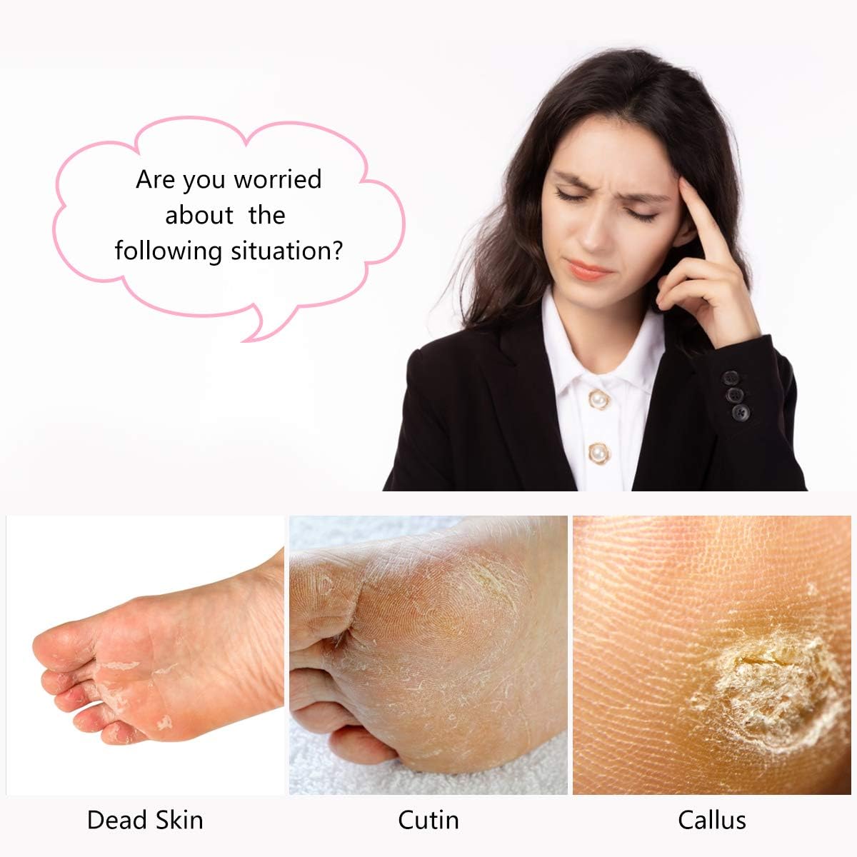 Pumice Stone Brush for Feet - 2 Pack Foot Brush Scrubber 4 in 1 Foot File Pedicure Paddle Kit for Foot Care (Lilac and Blue)