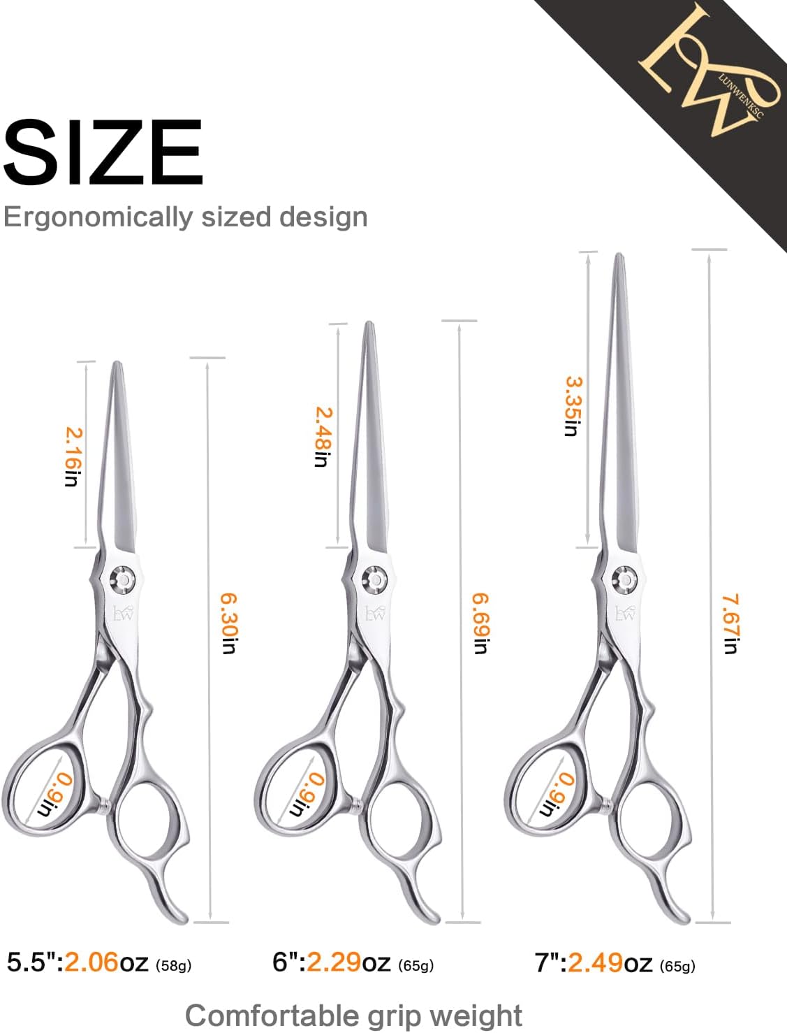 Hair Cutting Scissors Professional,Undergoes Rigorous 238-Step Process,Professional Hair Scissors For Women & Men,440C Steel,7 IN,1 Pack