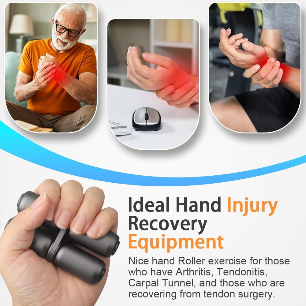 Handheld Fidget Hand Roller Toy, Metal Hand Fidget Spinner for Kids Adults, Fidget Toys Stress Relief, Hand Grip Strengthener, Portable EDC Silence Toy Gift for Men Office Travel Classroom