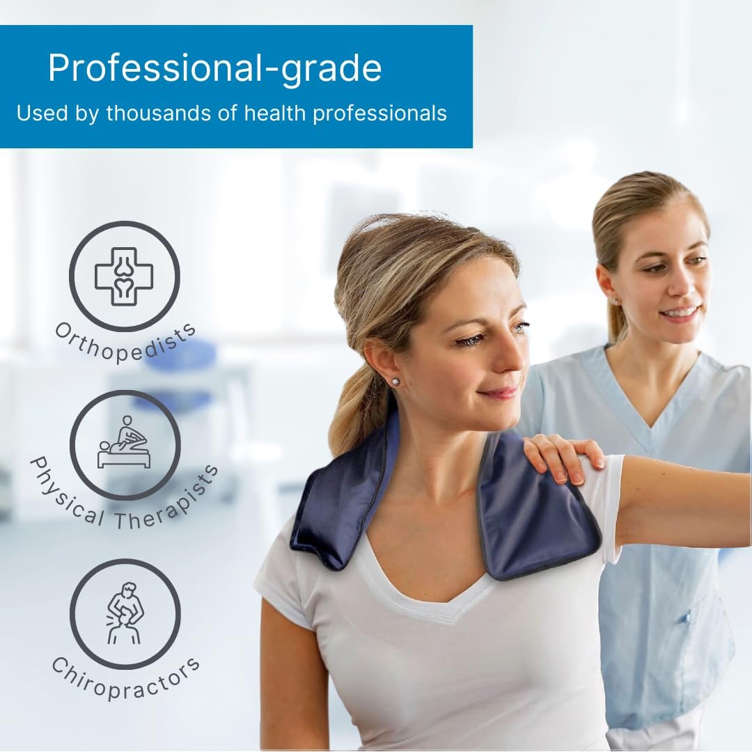 FlexiKold Gel Neck Ice Pack (23" X 8" X 5") - Reusable Cold Pack Compress (Therapy for Pain, Injuries of Neck, Lower Back, Shoulder, wrap Around Knee, Foot, Thigh, Elbow) - A6301-COLD