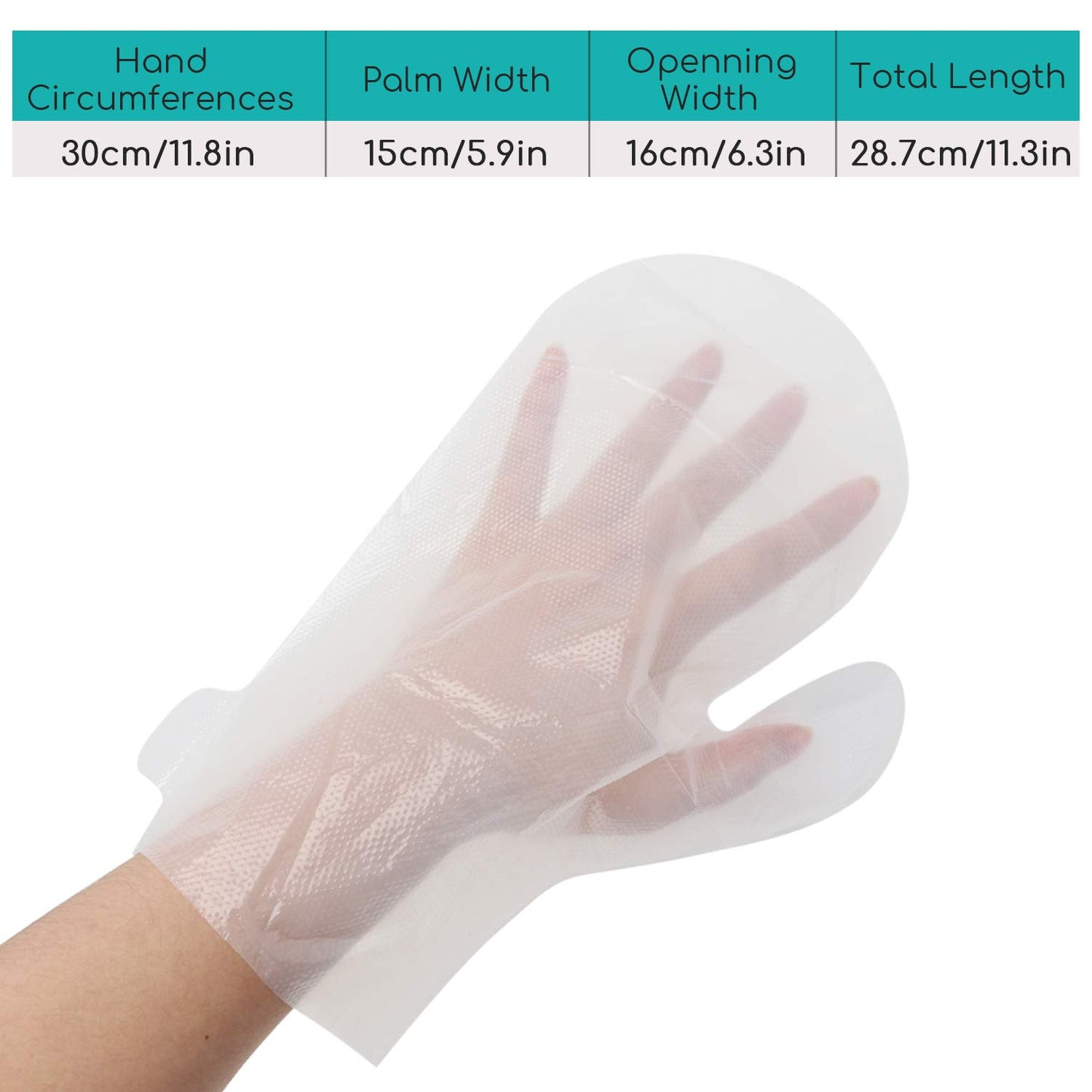 Segbeauty 200pcs Larger & Thicker Paraffin Hand Liners, Paraffin Wax for Hands, Moisturizing Glove Hand Cover Plastic Pedicure Bags SPA Mitt for Paraffin Wax Machine Thermal Hot Wax thera-py
