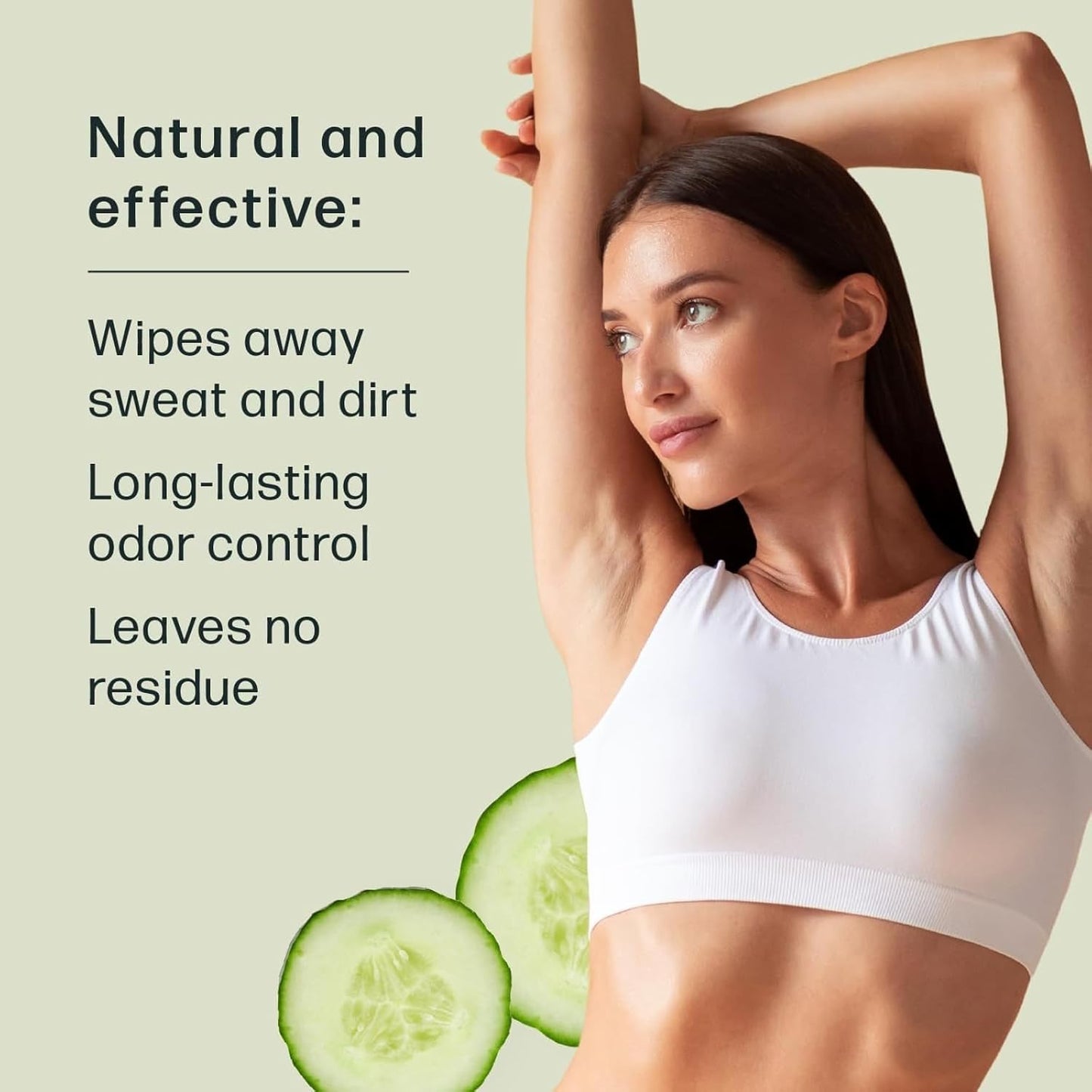 Dew Well Refreshing Deodorant Wipes - 50 Individually Wrapped Wet Wipes for Body, Face, and Armpits - Travel Size Toiletries for Men and Women - Aluminum, Paraben, and Sulfate Free (Cucumber Scent)