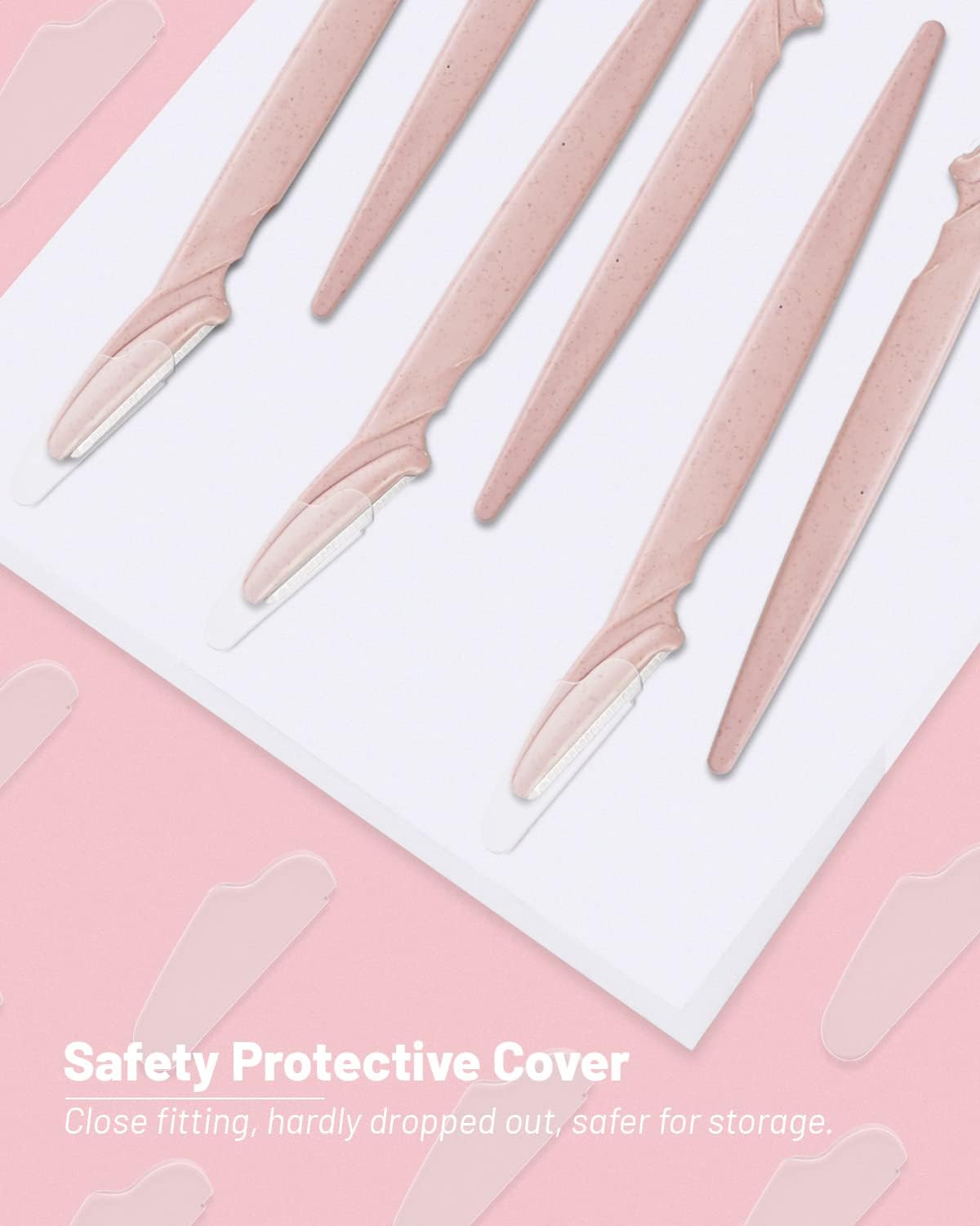 MoHern Dermaplaning Tool for Face, 30 Pcs Dermaplane Razor for Face, Multipurpose Face Razors for Women and Men, Pink