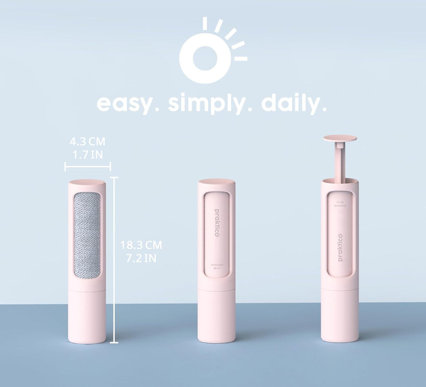 Reusable Lint Roller – Portable & Compact Pet Hair Remover for Clothes, Furniture & Car | Eco-Friendly, Washable & Durable (Blue)