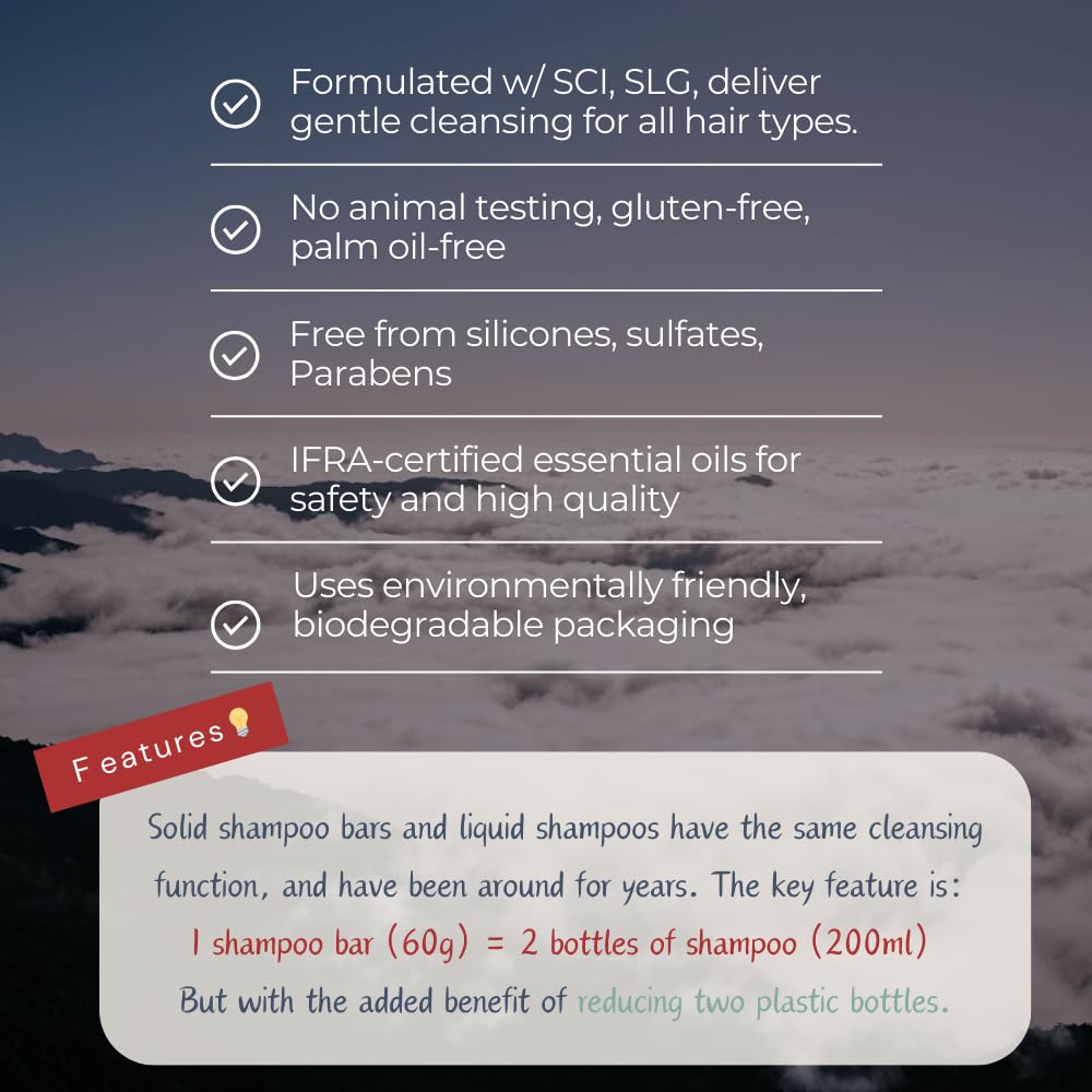 Morning Twilight Shampoo Bar | Caffeine Infused, pH-Balanced, SLS-Free | Citrus Oud Awakening | Sustainable Haircare | 60g