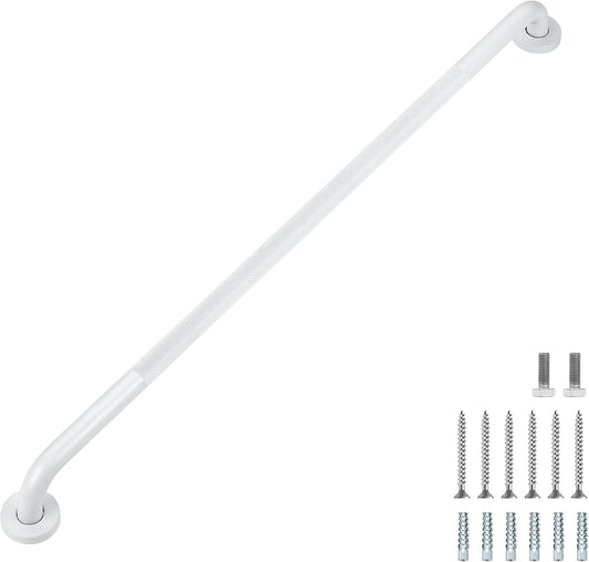 Grab Bars for Shower, 1 Pack 36-Inch Anti Slip Shower Handles for Elderly, Safety Shower Grab Bar, Stainless Steel Handicap Grab Bars for Bathroom (White 1" Diameter)