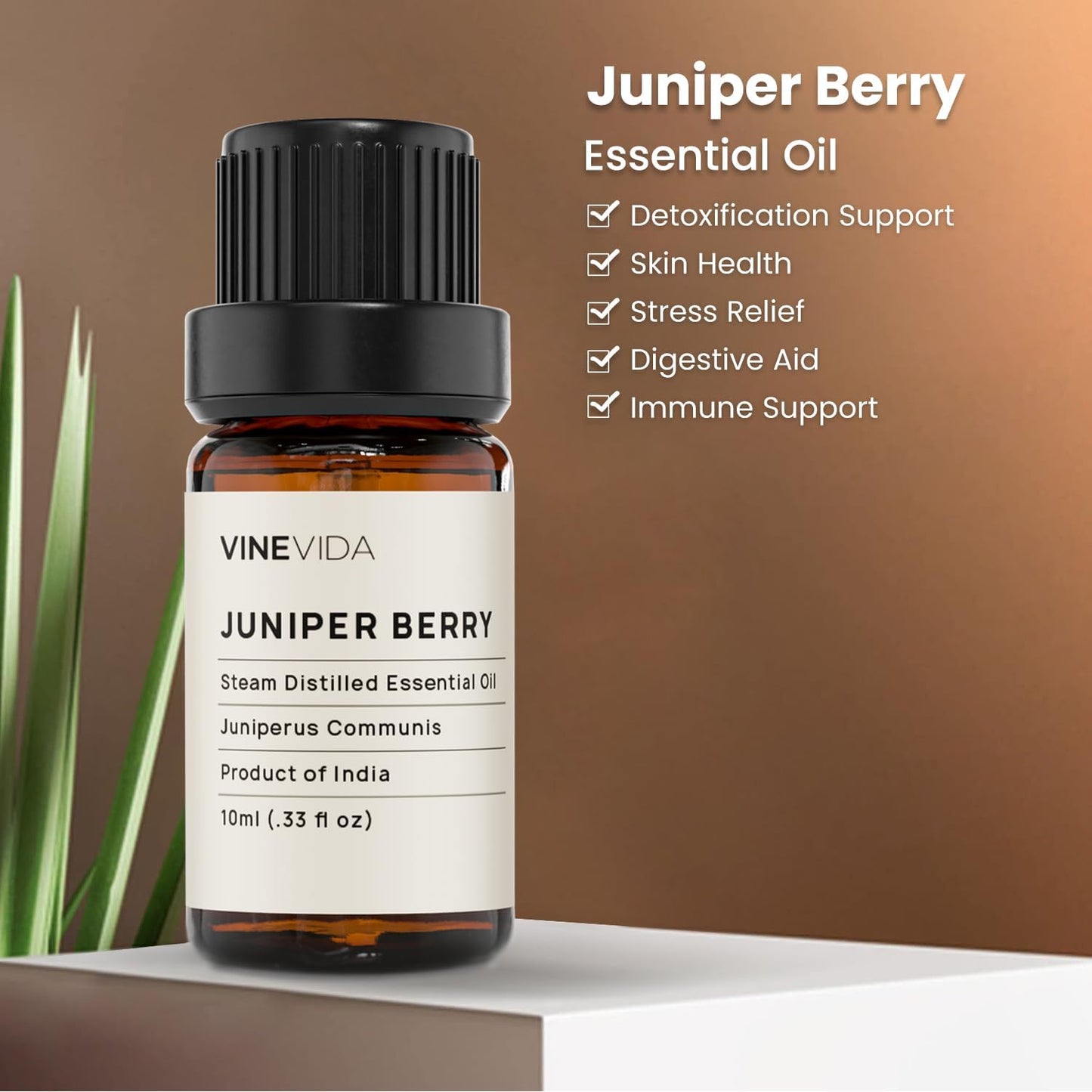 VINEVIDA Juniper Berry Essential Oil 10 mL - Undiluted Candle Scent DIY Scents for Candlemaking Soap Making Safe Skin,4OZV-OBP-JUN-IND-10ML