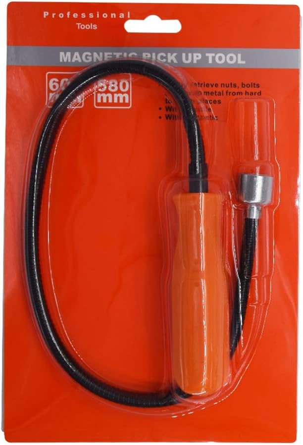 Flexible Magnetic Grabber Pickup Tool - 22-4/5" 20LB Bend-It Magnet Snake Pick-Up Sweeper Bendable Retriever Stick Useful for Hard-to-Reach,Sink Drains Mechanic Automotive