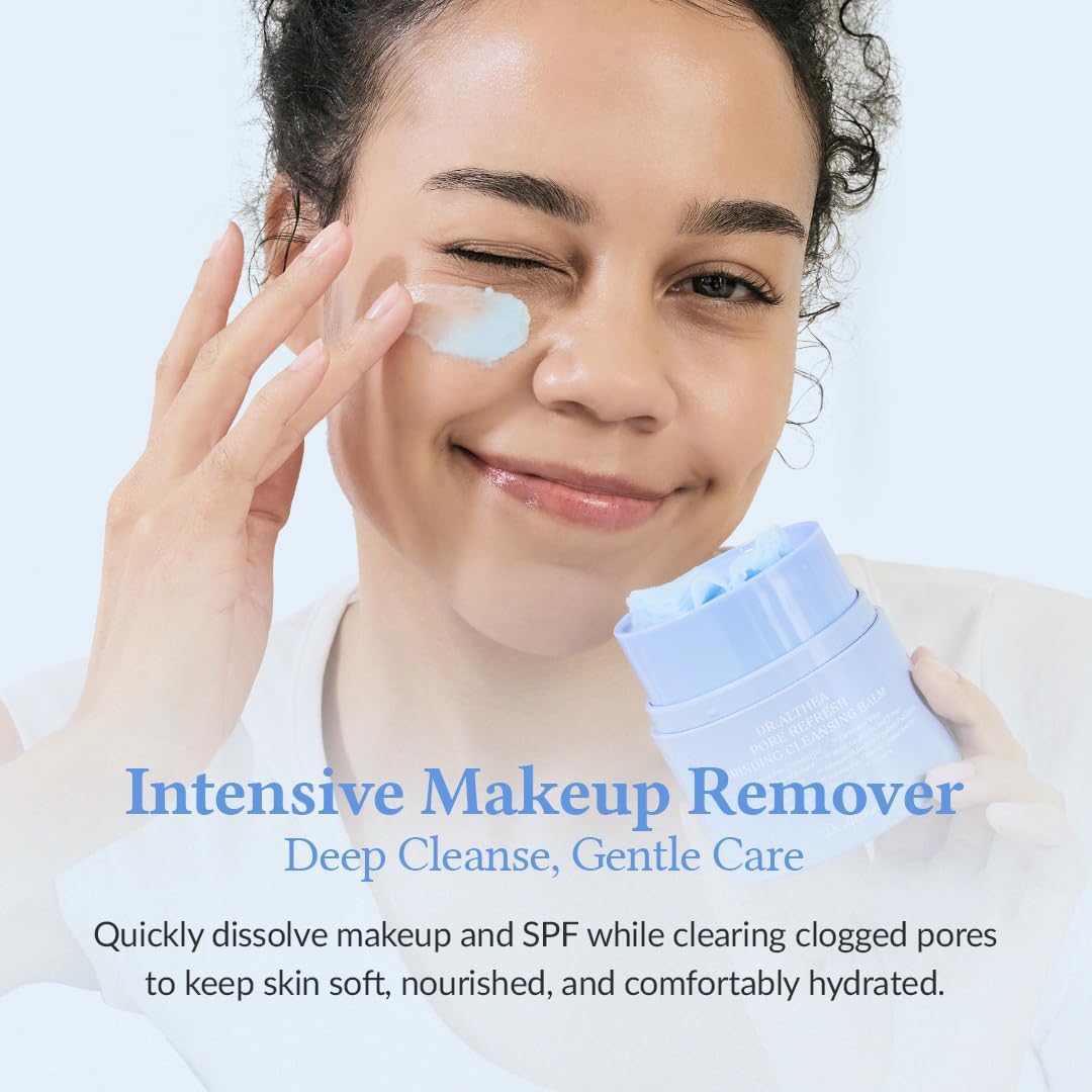 Dr.Althea Pore Refresh Grinding Cleansing Balm | Pore Cleanser with Green Tea Extract | Hygenic One-Step Makeup Cleansing Cream | For All Skin Types | Korean Vegan Skin Care | 1.69 Fl Oz