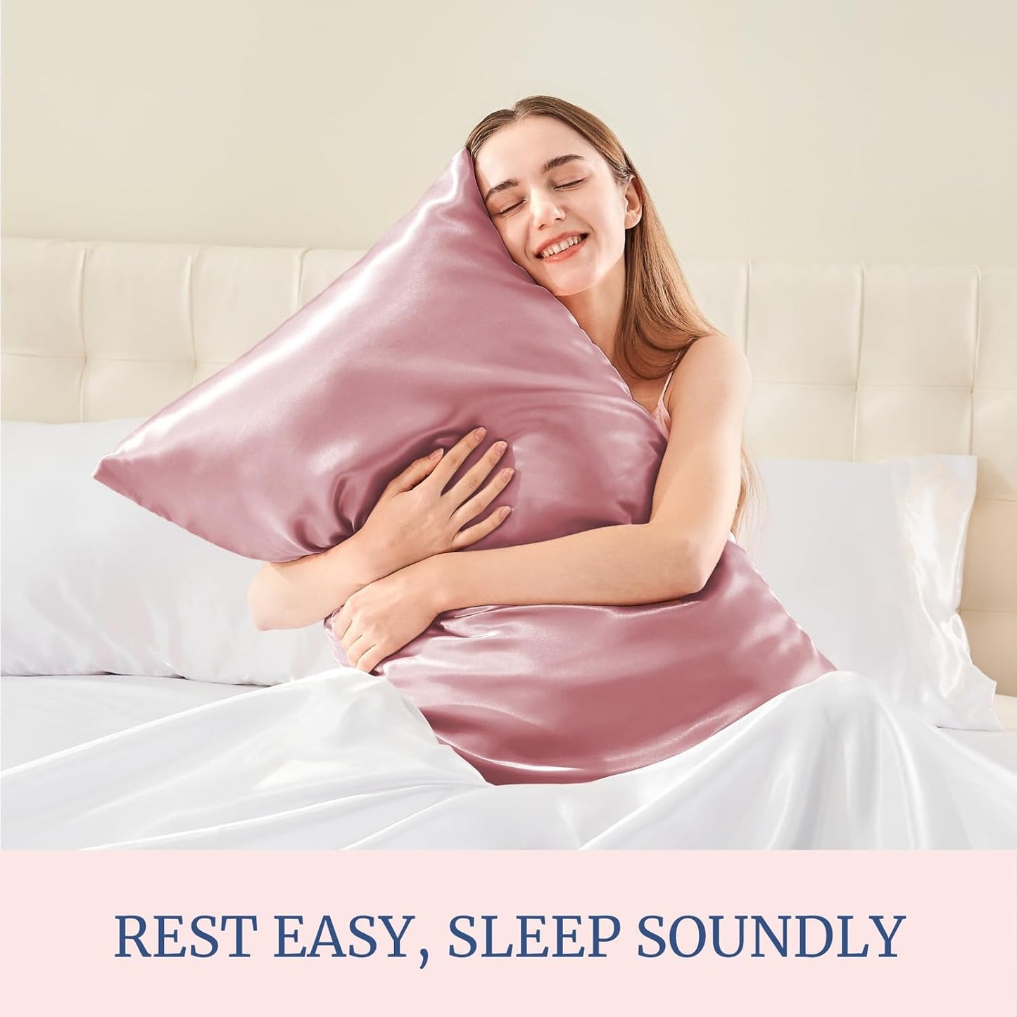 BEDELITE Satin Pillowcase for Hair and Skin, Super Soft and Cooling Similar to Silk Pillow Cases 2 Pack with Envelope Closure, Gift for Women Men(20"x40" King Size, Nostalgia)