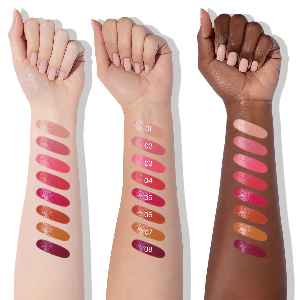 Honey Lipstick Tinted Lip Balm - Matte Tint Cream Lipsticks for All Skin Tones, Hydrating Lip Stain, Can be Buildable Blendable Nourishing Moisturizing Suitable for Women to Every Day Makeup 07