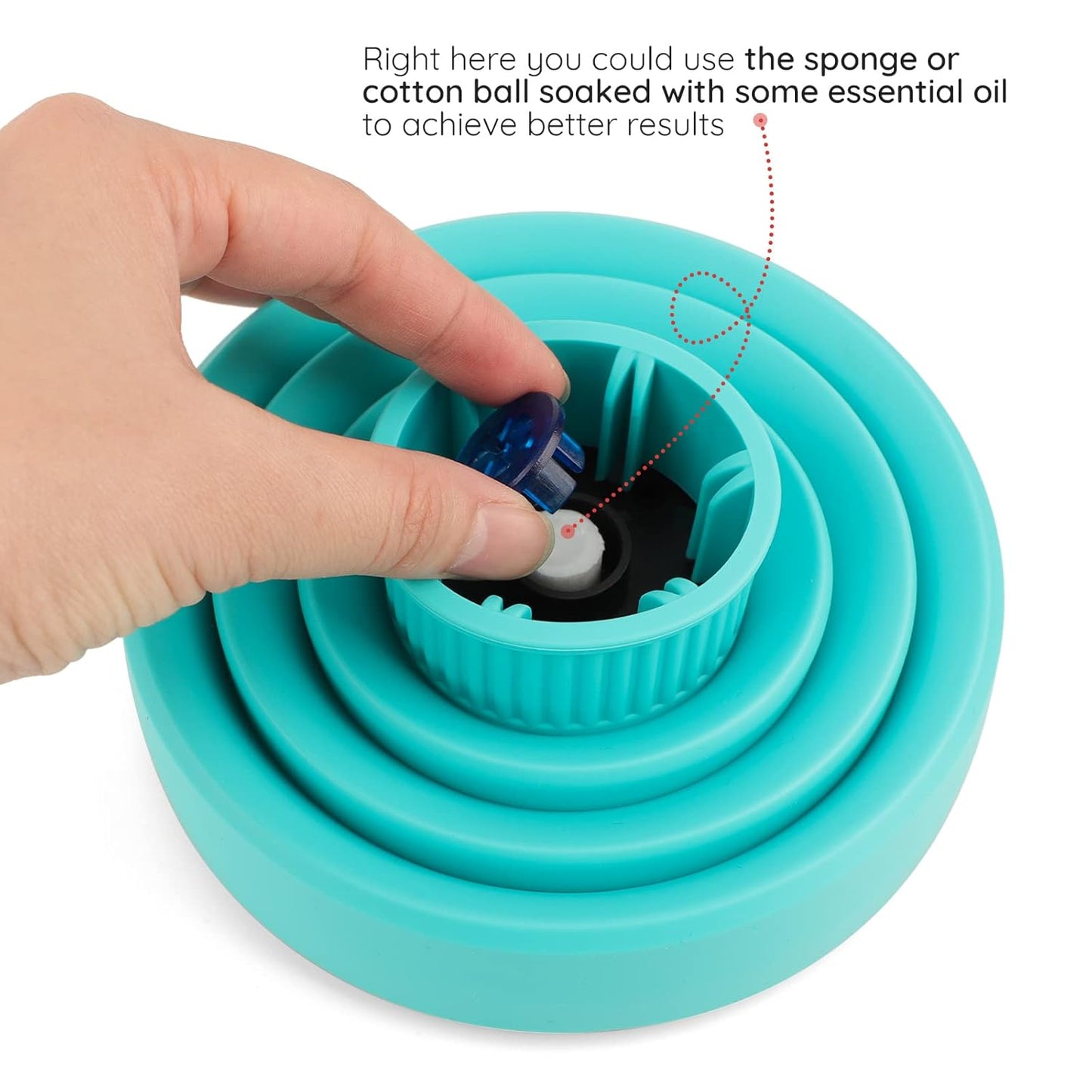 Collapsible Blow Dryer Diffuser, Segbeauty Travel Portable Hair Diffuser for Natural Curly Hair, Professional Lightweight Folding Diffuser Attachment for Dryers Nozzle 1.54 to 1.69 inches Ice Blue