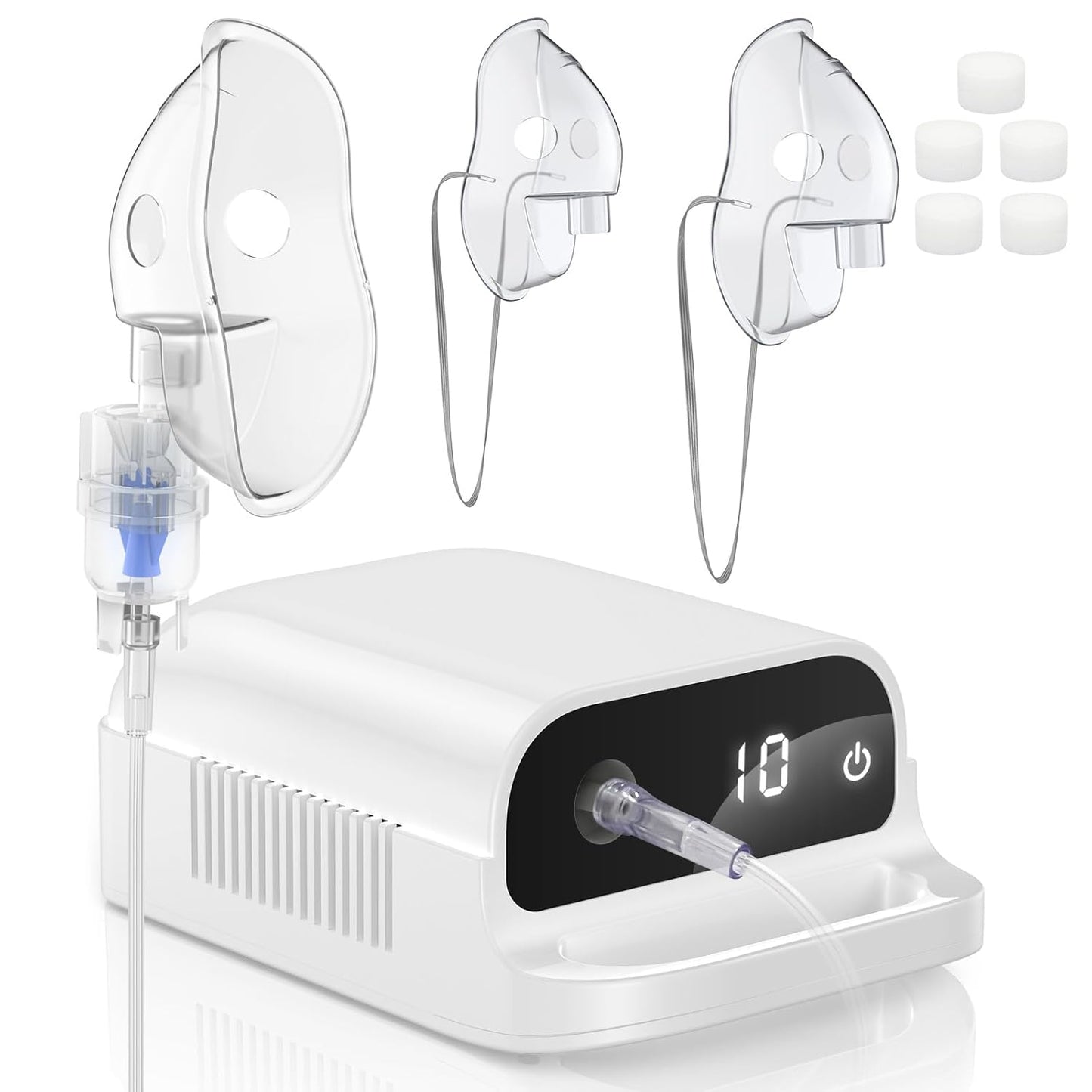 Smart Nebulizer, Smart Digital Display Nebulizer for Adults and Children, Accessory Device for Single Patient Use, Low Noise Compression Nebulizer (Direct Patient Interface) - 145