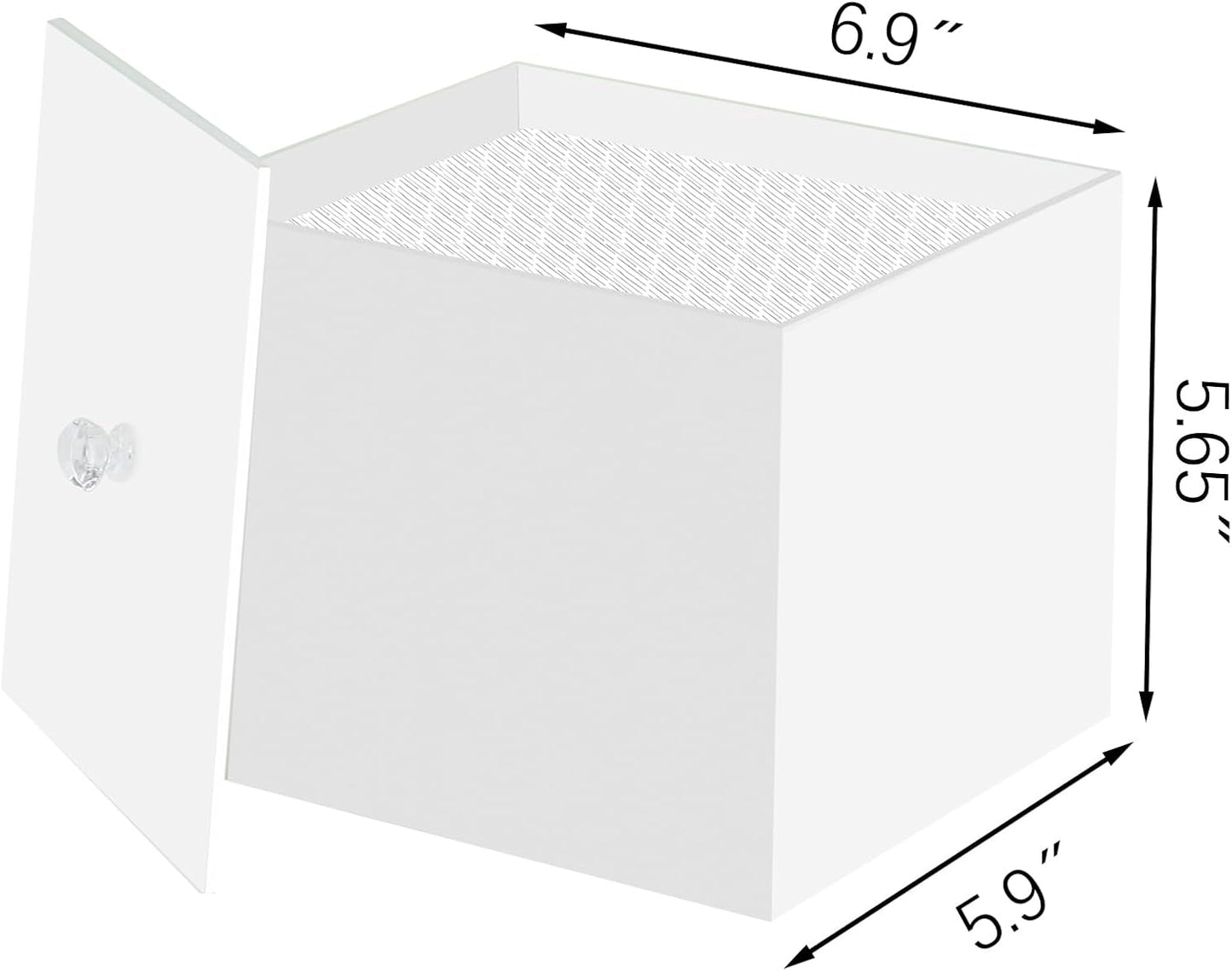 Face Towel Box, Acrylic Facial Disposable Towelettes Holder Container for XL Face Towels and Protects from Dust, White