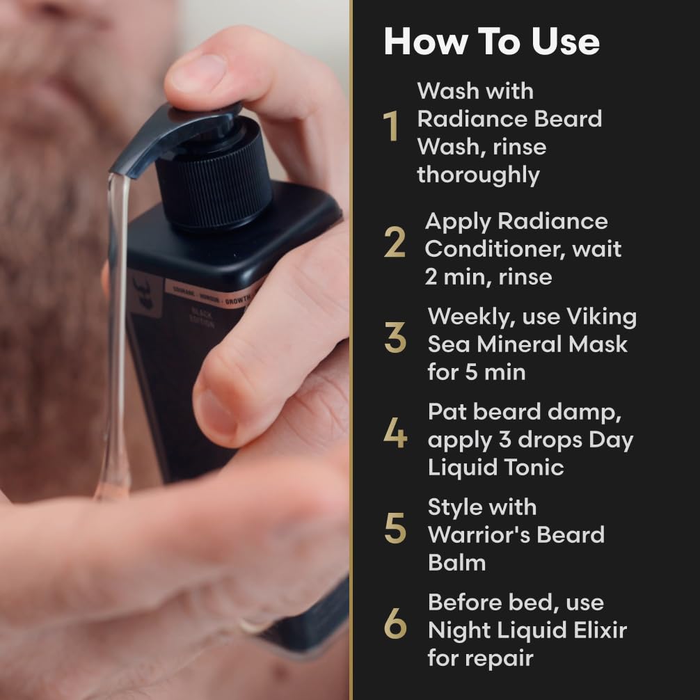The Complete Beard Growth Kit by Beard Struggle - Mens Grooming Kit with Balm, Mask, Conditioner, Wash & Oils - Asgardian Secret, Gold Collection