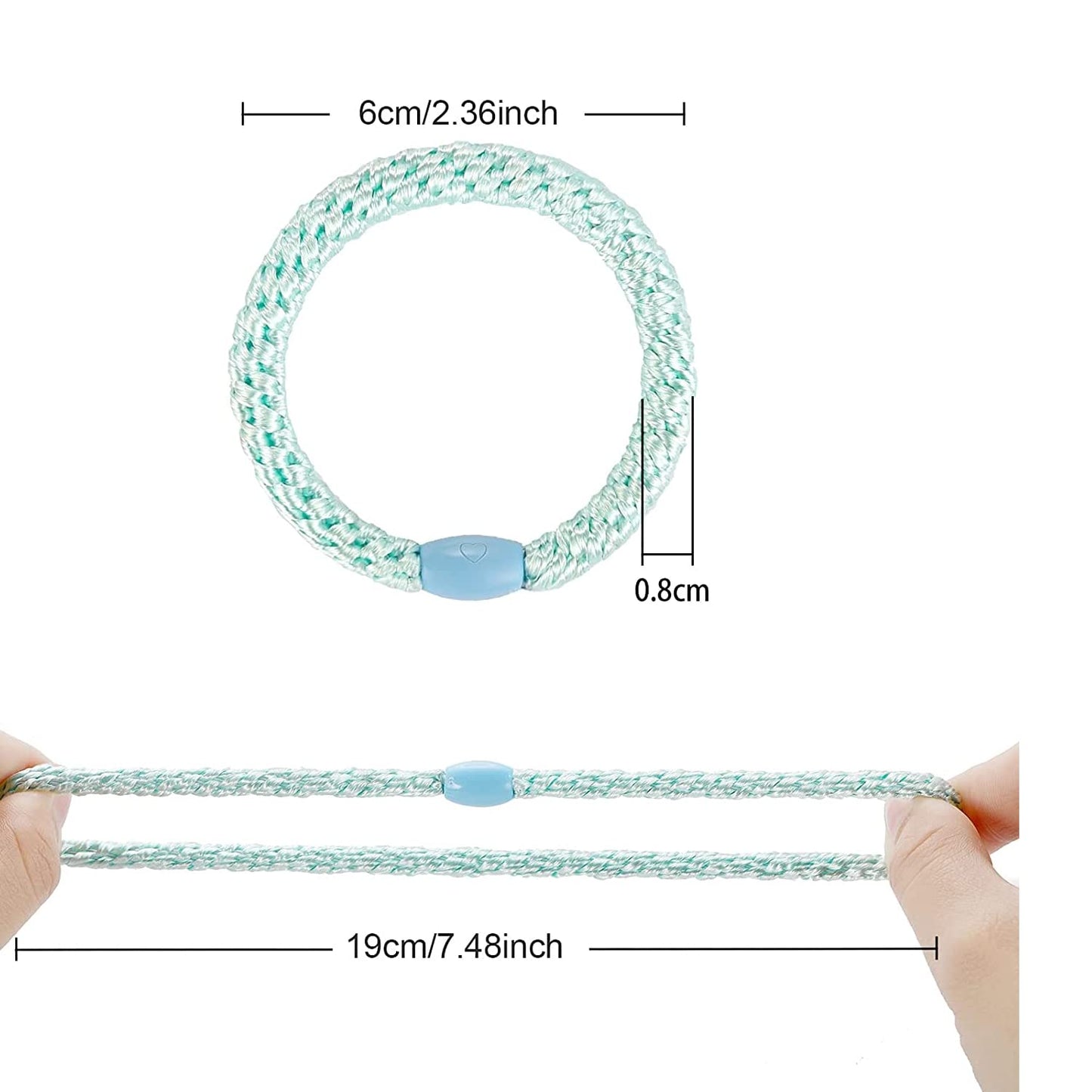 Hair Ties for Thick Hair, Funtopia 30 Pcs Ponytail Holders Elastics Hair Bands, No Damage No Crease Hair Elastics for Women Girls Teens