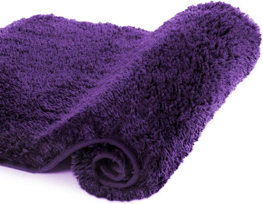 Walensee Large Bathroom Rug (24 x 40, Dark Purple) Extra Soft and Absorbent Shaggy Bath Mat Machine Washable Microfiber Non Slip Luxury Floor Mat