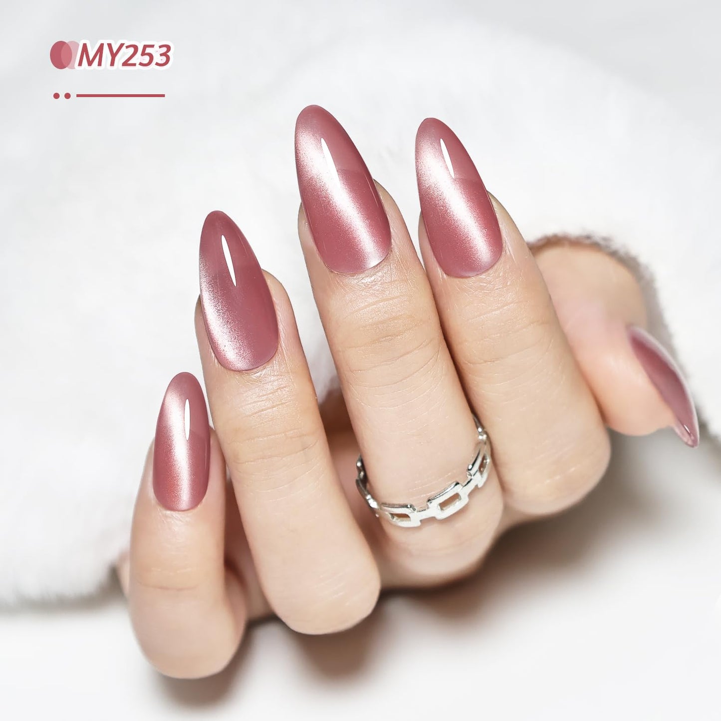 6 Colors 10ml Soft Mist Peach Gold Cat Eye Nail Polish with Magnet Stick Quick Dry Nail Polish for Women Salon DIY Nail Art