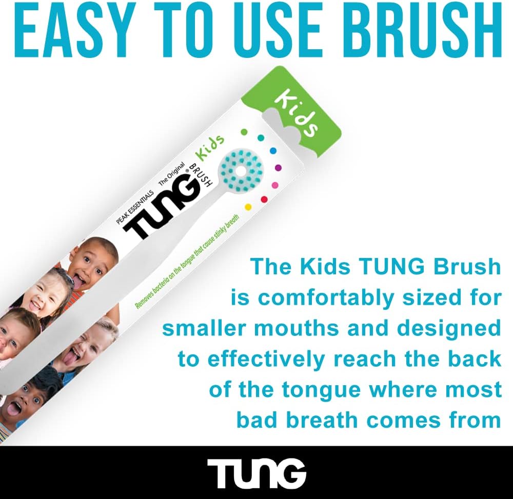 Tongue Scraper for Kids, Kids Tongue Cleaner Kit, Childrens Tongue Cleaner, Childs Tongue Scrubber, Fight Bad Breath, Made in USA (Set of 1)