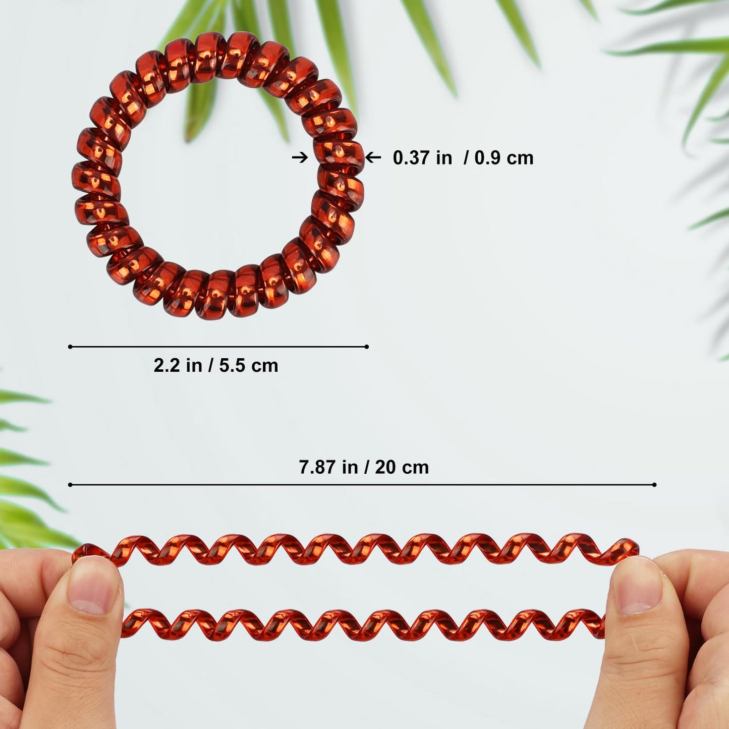 JessLab Spiral Hair Ties for Women, 10-Pack Traceless No-Damage Ponytail Holders, Coils Hair Bands for Girls, Assorted Colors