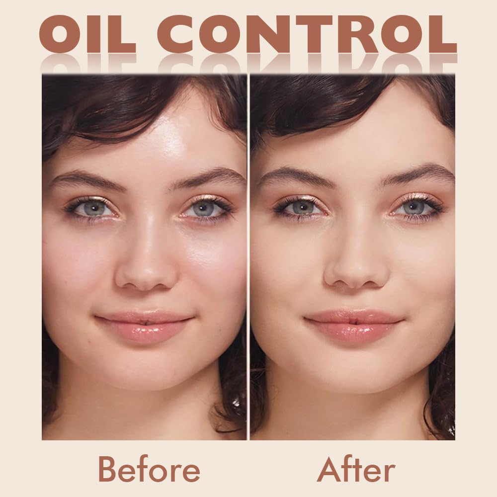 Oil Control Matte Perfection Face Powder Compact For Women, Matte Smooth Flawless Setting Powder Makeup, Polvo Compacto De Maquillaje, Waterproof Long Lasting, 0.35Oz, (130 True Beige, 1)