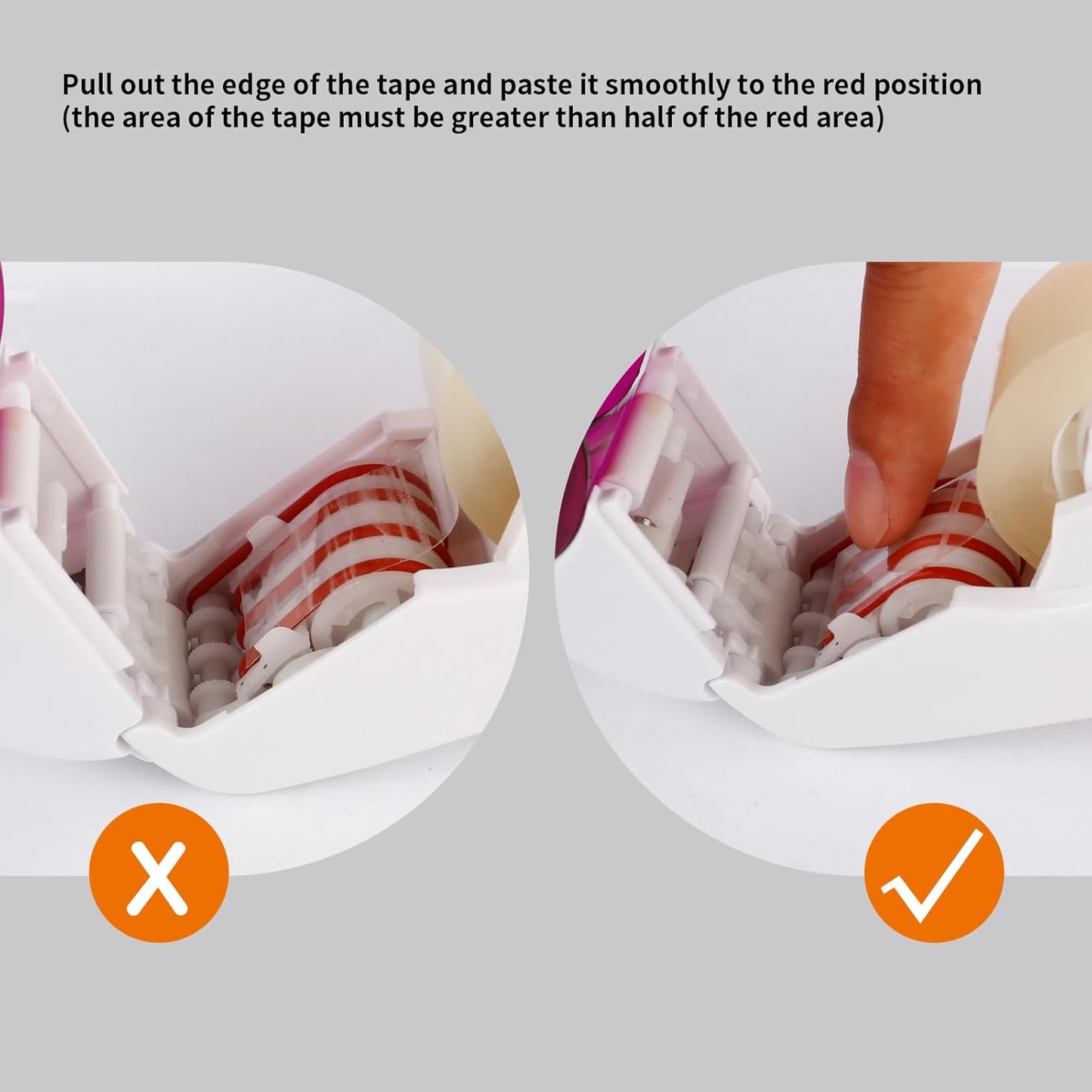 Eagle Automatic Tape Dispenser, Handheld & Portable Design, Office Tape Gun, One-Handed Operation with Safety Blade for Office, Home, DIY or Packaging (Includes 2 Free Tapes) (White)