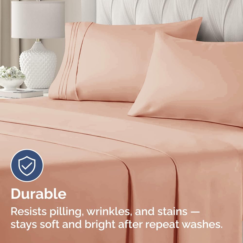 King Pillow Cases Set of 2 - Ultra Soft Hotel Quality Pillowcase Covers - Comfy, Cozy & Wrinkle Free - Shrinkage, Stain and Fade Resistant - Machine Washable Pillow Protectors - 2 Piece Set - Mauve