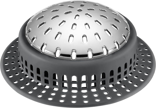 Shower Drain Hair Catcher, Shower Drain Cover, Bathtub Drain Hair Catcher for Pop-Up & Regular Drains