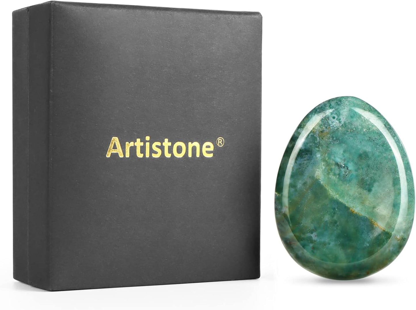 Artistone Ocean Jasper Crystal Thumb Worry Stones Chakra Healing Crystals Pocket Palm Stone Home Decor Meditation