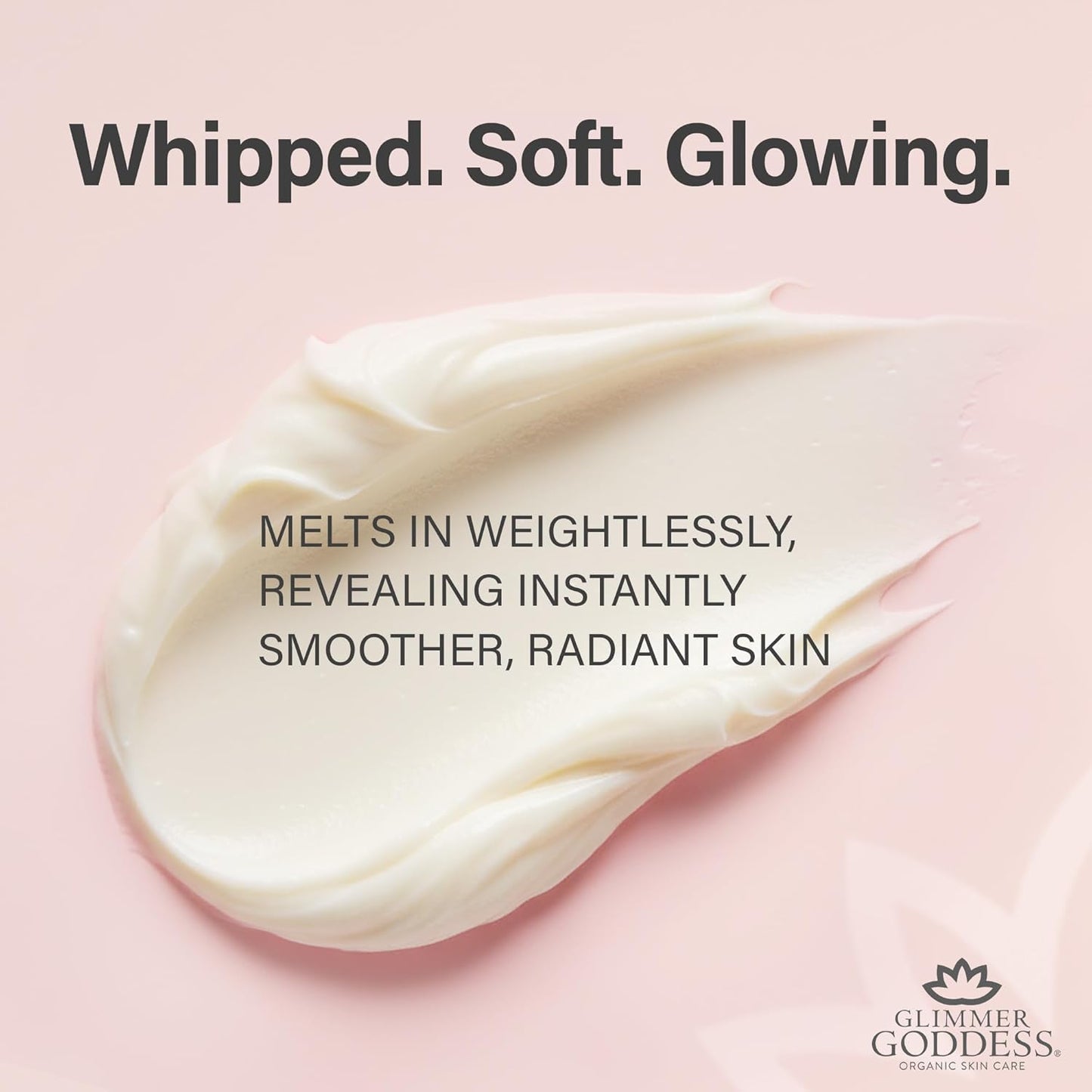 Glimmer Goddess Organic Whipped Body Butter for Women - Moisturizer Cream with Shea & Cocoa Butter, Almonds & Coconut Oil - Orange Creamsicle, 8oz