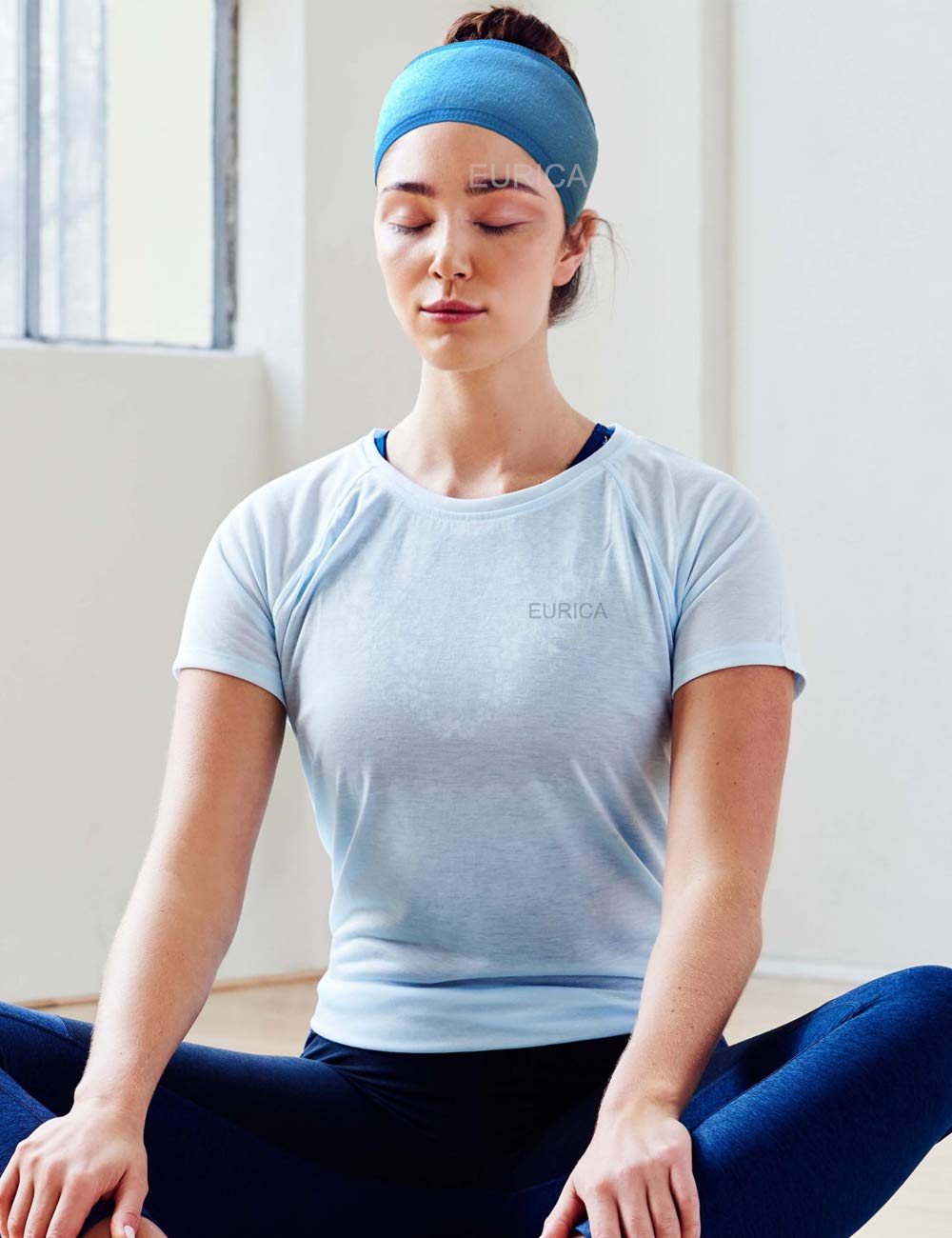 EUICAE Hairband, Spa Headband Pack of 6 - Blue, Fits All, Non-slip Stretchable, Washable Makeup Headband for Face Wash, Facial Treatment, Sport