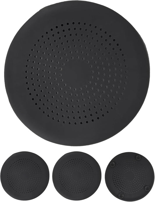 4-Pack Round Silicone Drain Covers Anti-Clog Hair Catcher for Bathroom, Shower Drain Sink Strainer with Suction Cups Effective Hair and Debris Filter