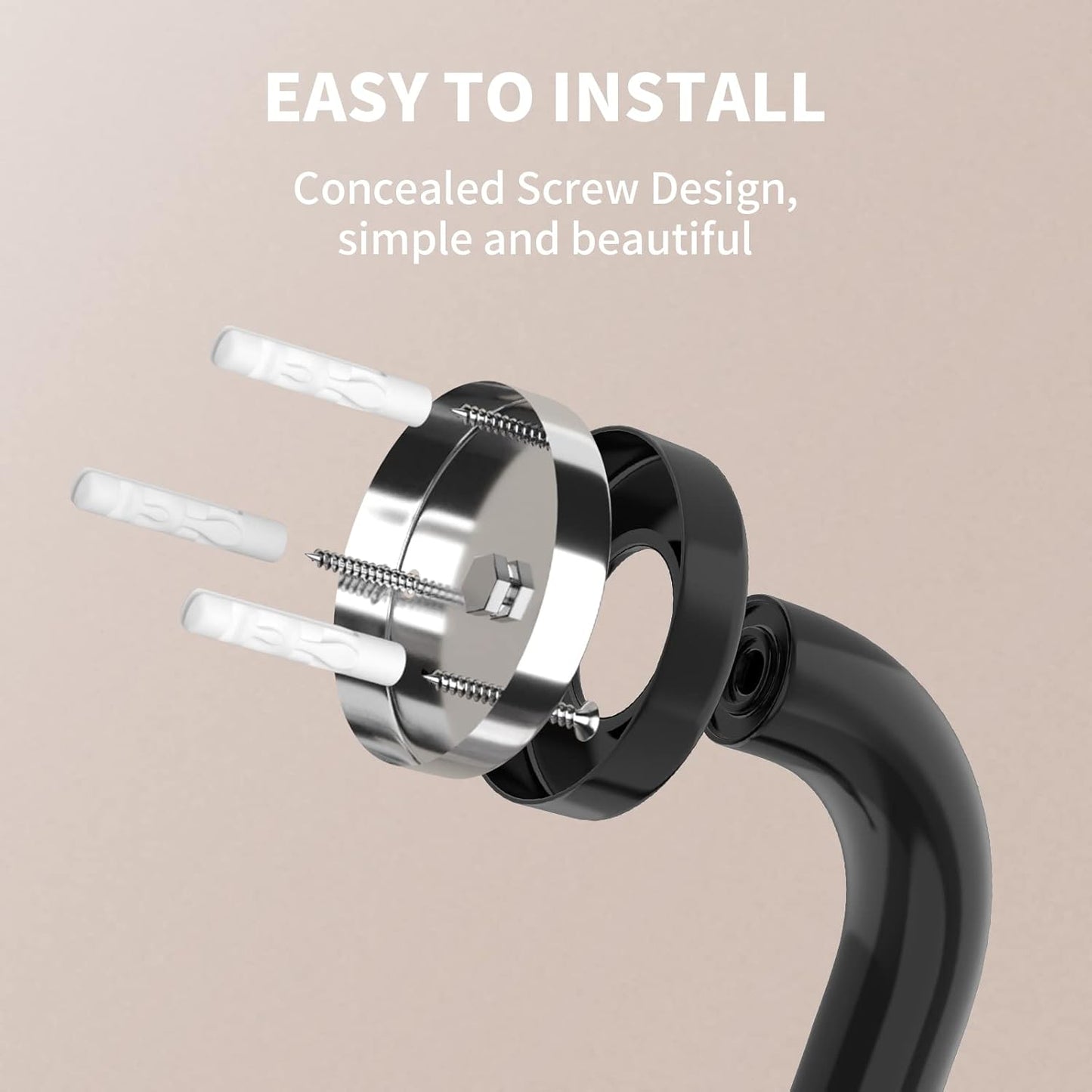 32 Inch Shower Grab Bar w/Anti Slip Rubber Grip, Munzong Black Stainless Steel Bathroom Grab Bar, Bathroom Balance Bar,Safety Handrail Support,Handicap Injury Elderly Senior Assist Bath Handle