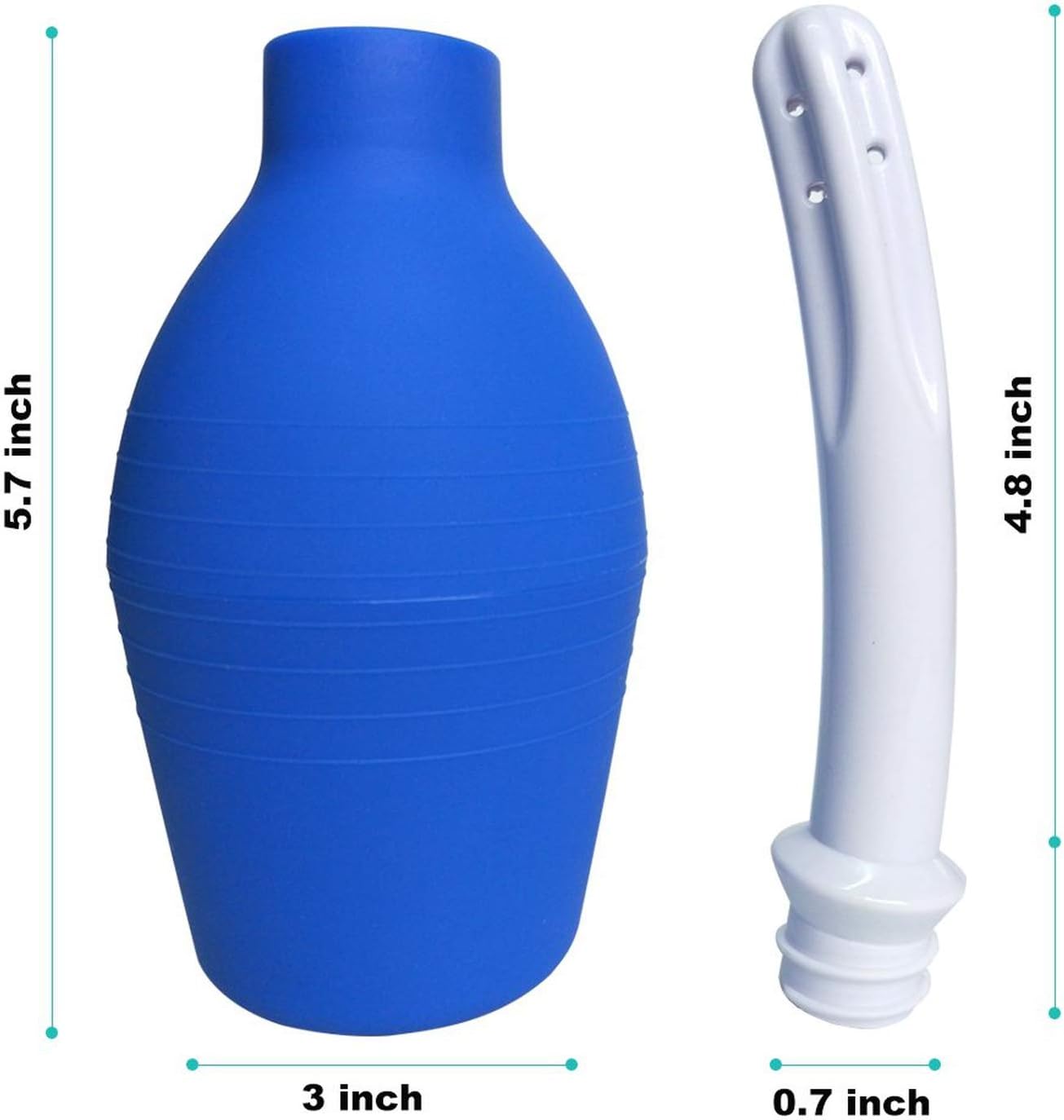 Abyclean Anal Douche Enema Bulb Vaginal Douche Enema Cleaner for Women’s or Man’s Health (310ml Blue)