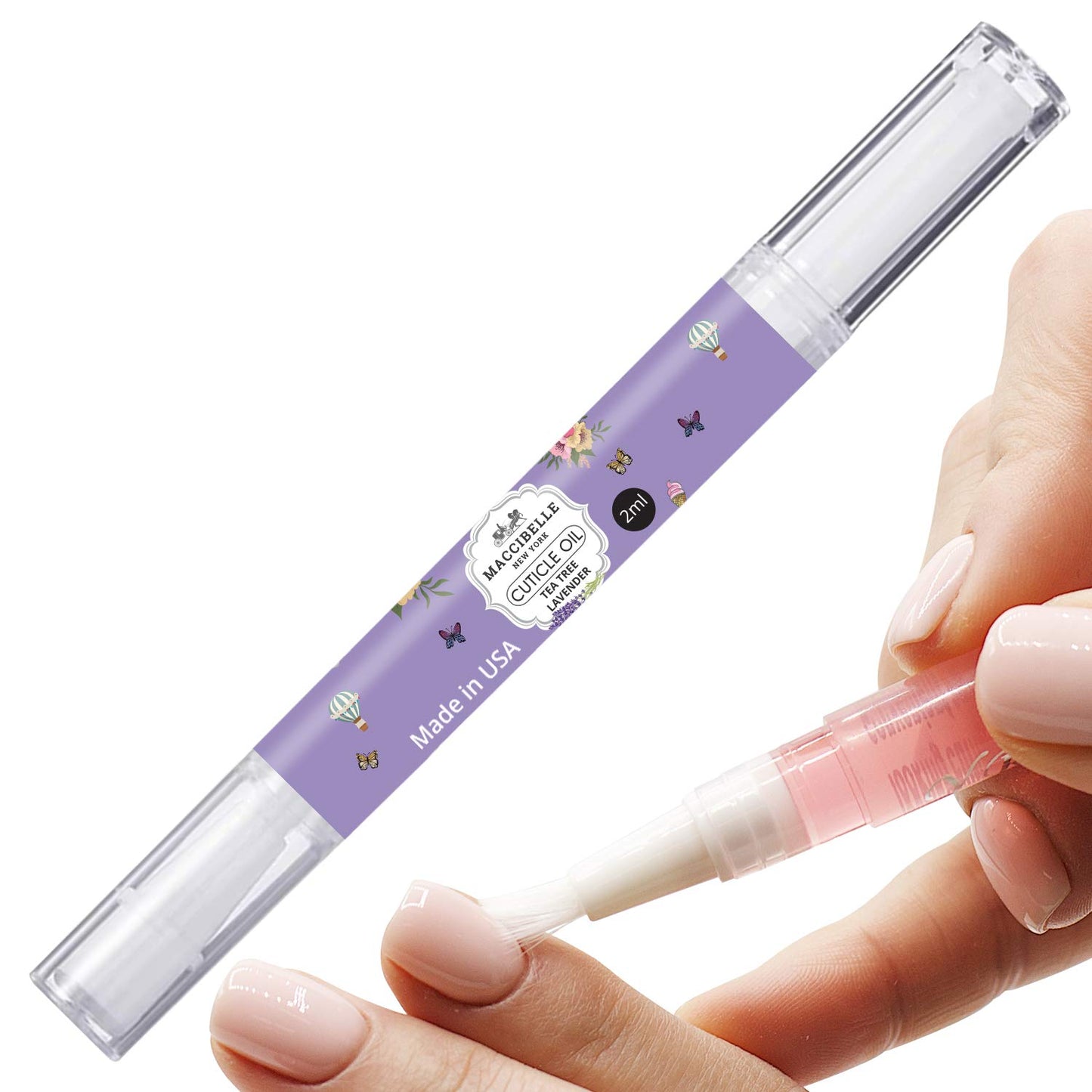 Maccibelle Pure Cuticle & Nail Oil Pen 2ml Heals Dry Cracked Cuticles (Pomegranate + Lavender)