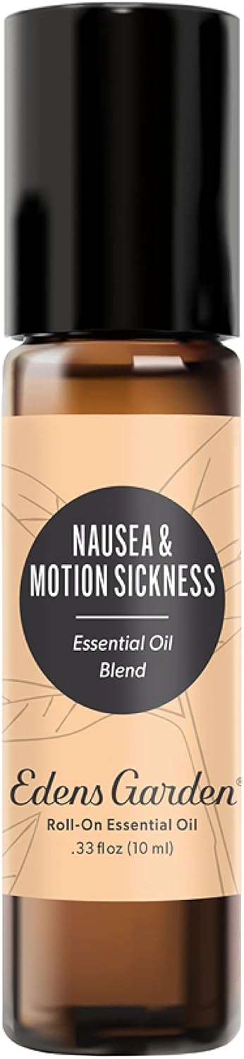 Edens Garden Nausea & Motion Sickness Essential Oil Roll-On Blend- 100% Pure Premium Grade, Natural, Therapeutic, Aromatherapy, Kid & Skin Safe, The Best for Travel Pre-Diluted 10 ml (.33 fl oz)